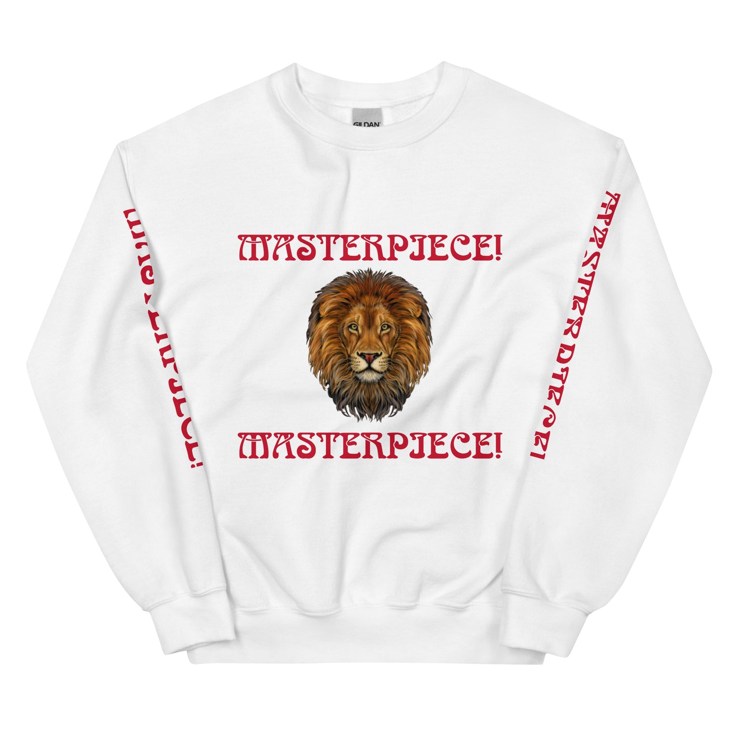 “MASTERPIECE!”Unisex Sweatshirt W/Red Font