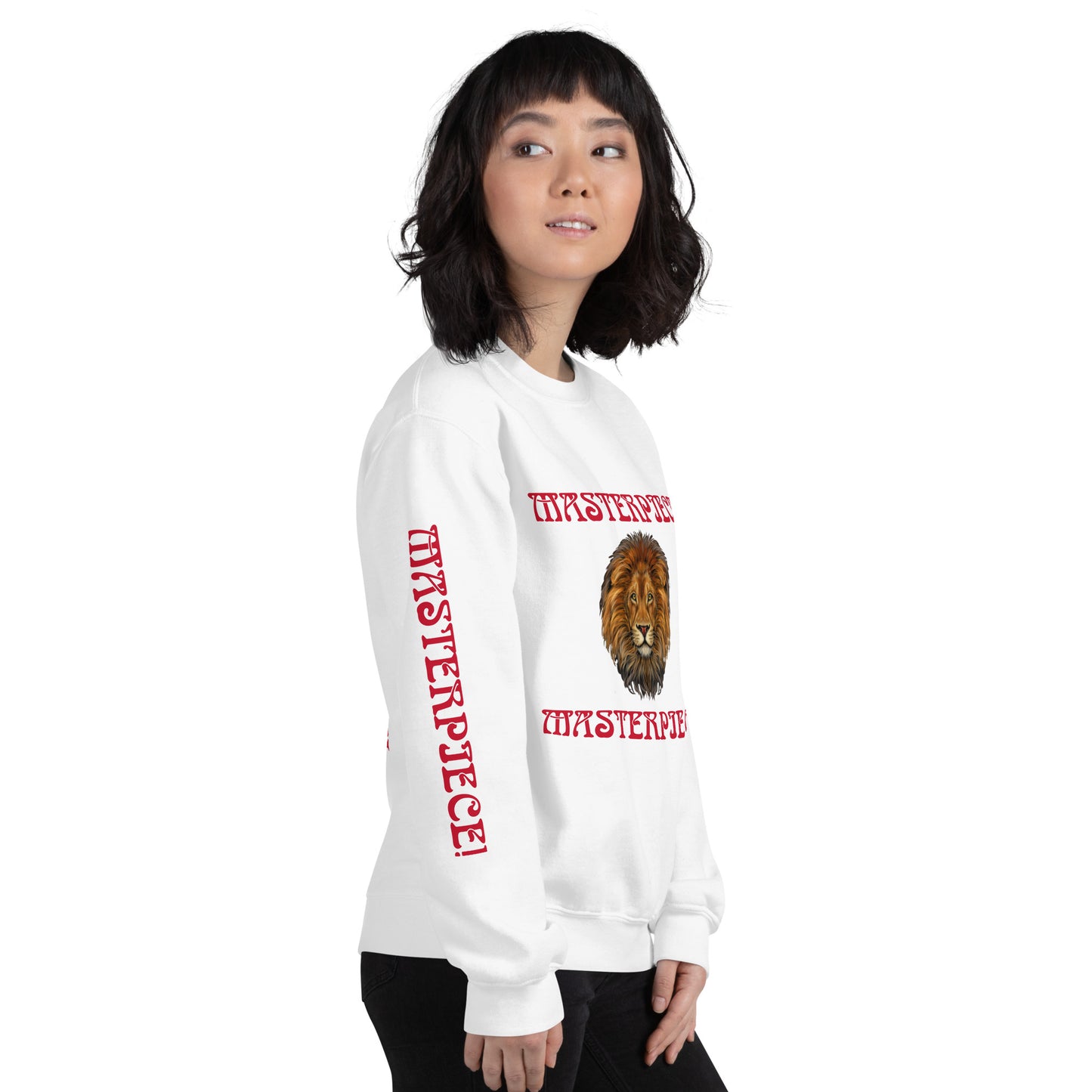 “MASTERPIECE!”Unisex Sweatshirt W/Red Font