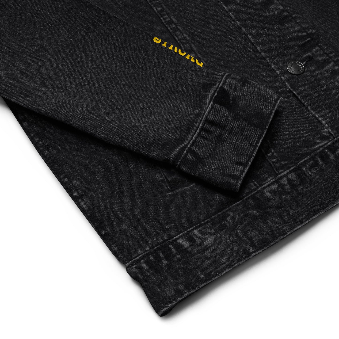 “IAM STRONG”Unisex Denim Jacket W/Yellow Font