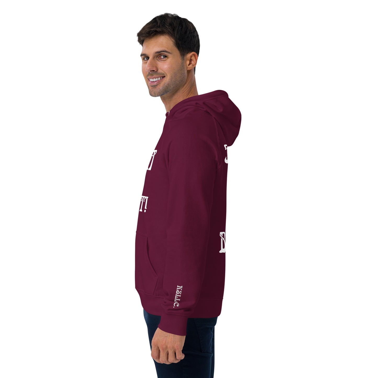 “I’AM A BEAST!” Men’s Eco Raglan Hoodie W/White Font