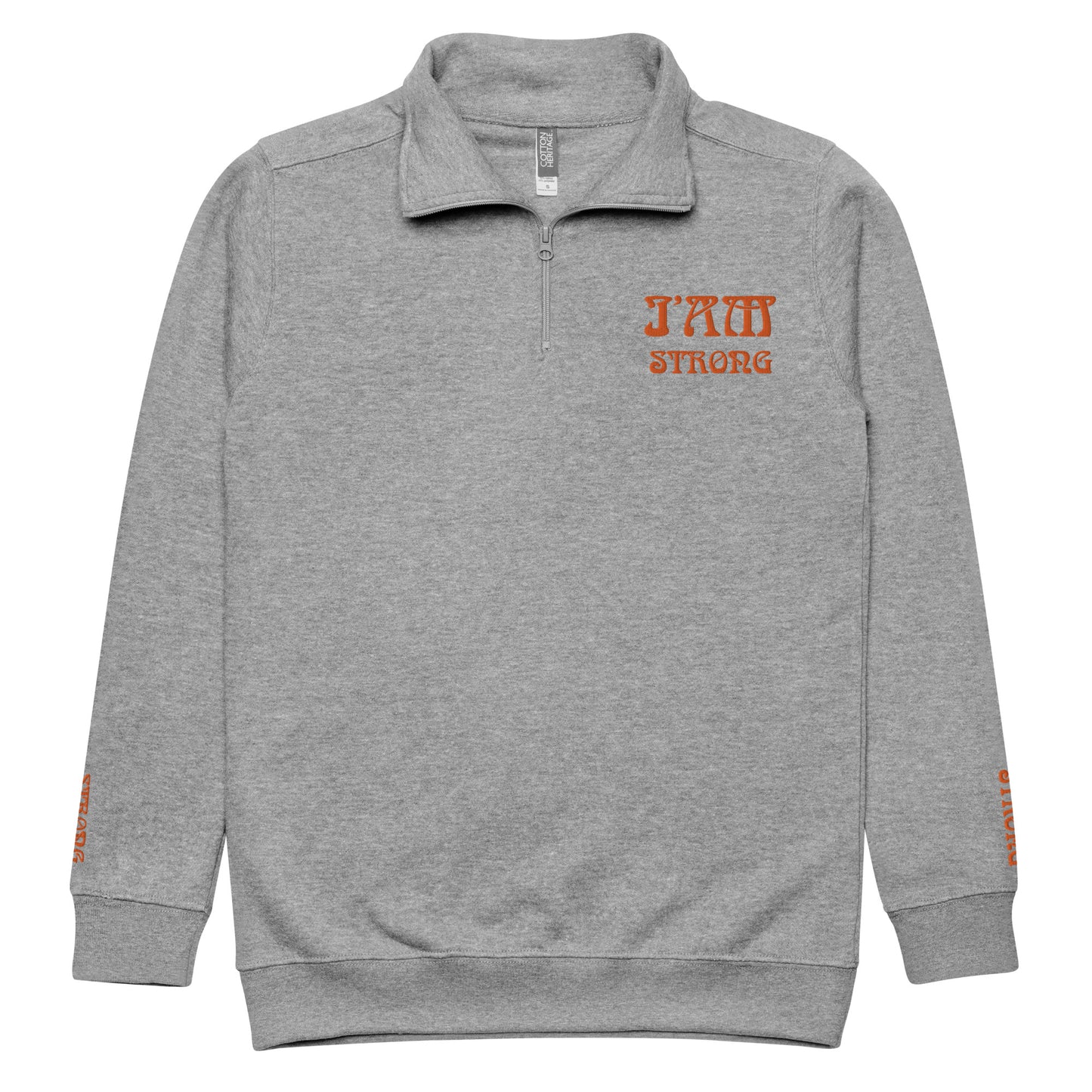 “I’AM STRONG”Unisex Fleece Pullover W/Orange Font