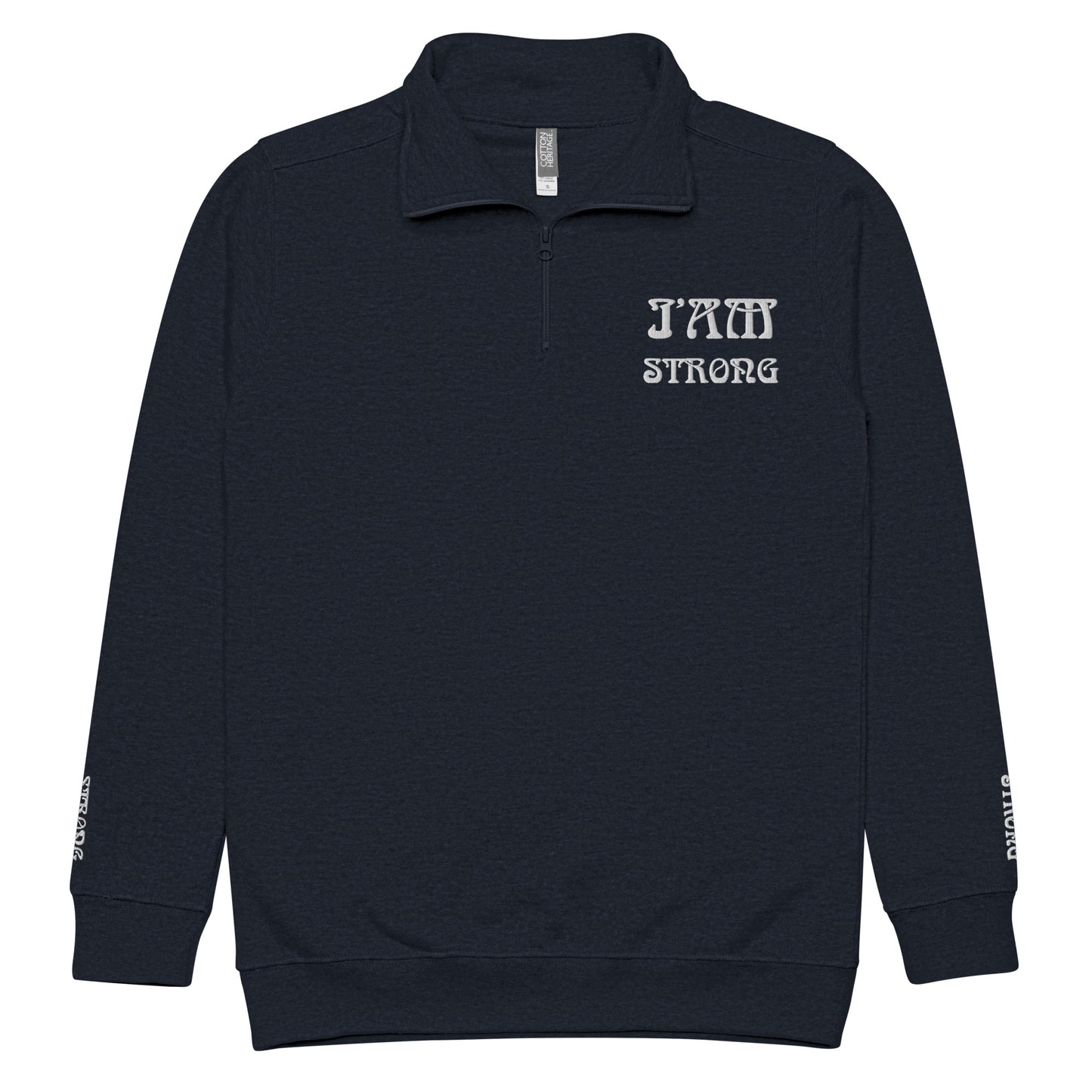 “I’AM STRONG!”Unisex Fleece Pullover W/White Font