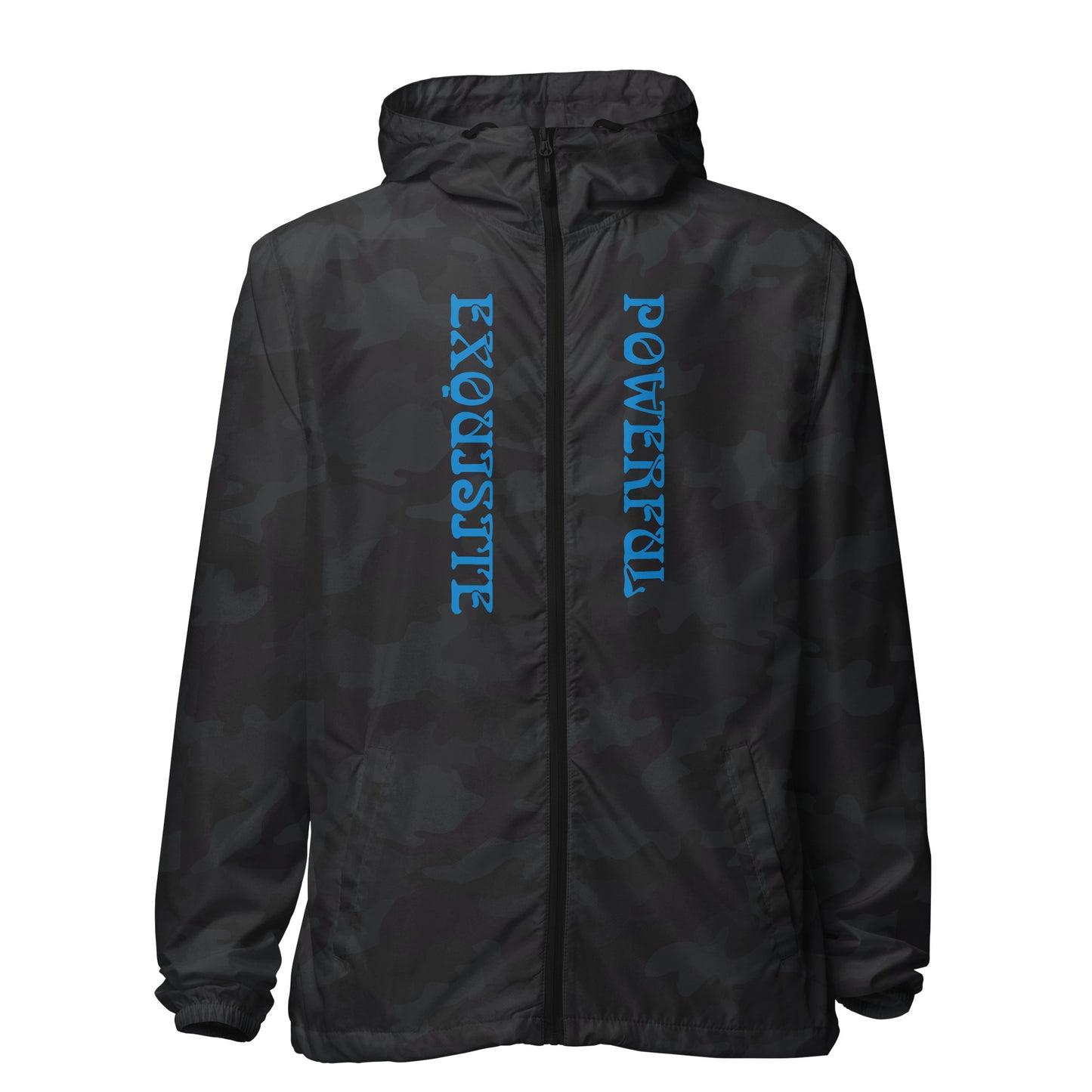 “EXQUISITE,POWERFUL”Unisex Lightweight Zip Up Windbreaker