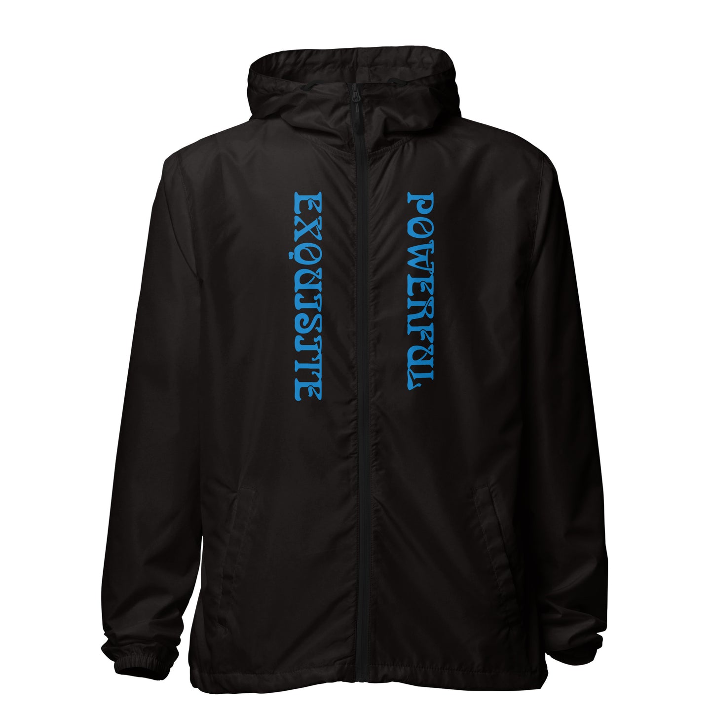 “EXQUISITE,POWERFUL”Unisex Lightweight Zip Up Windbreaker