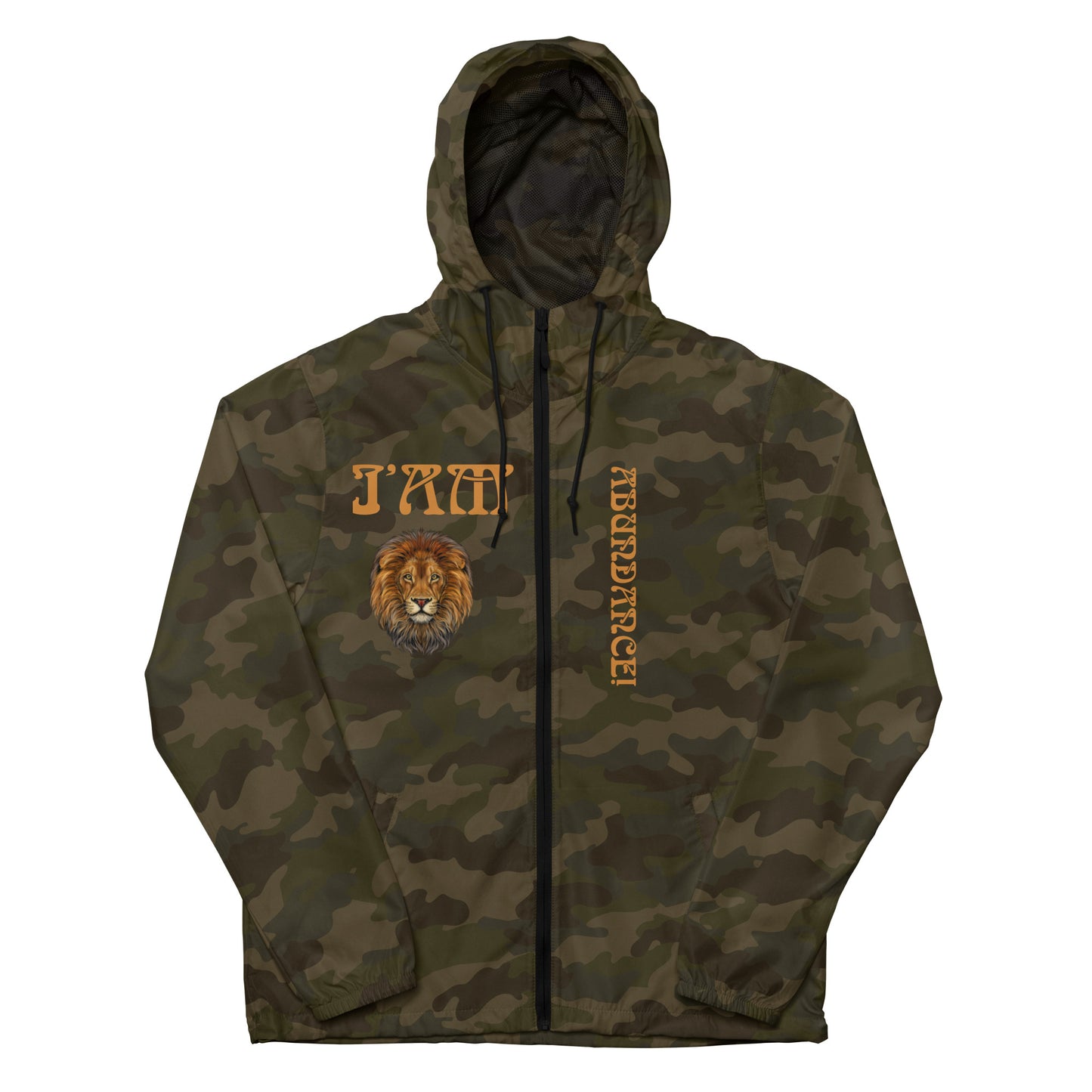 “I’AM ABUNDANCE!”Unisex Lightweight Zip Up Windbreaker
