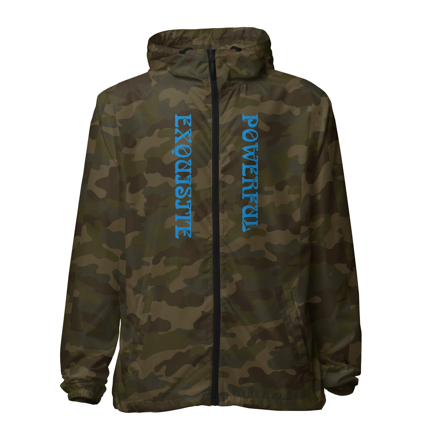 “EXQUISITE,POWERFUL”Unisex Lightweight Zip Up Windbreaker