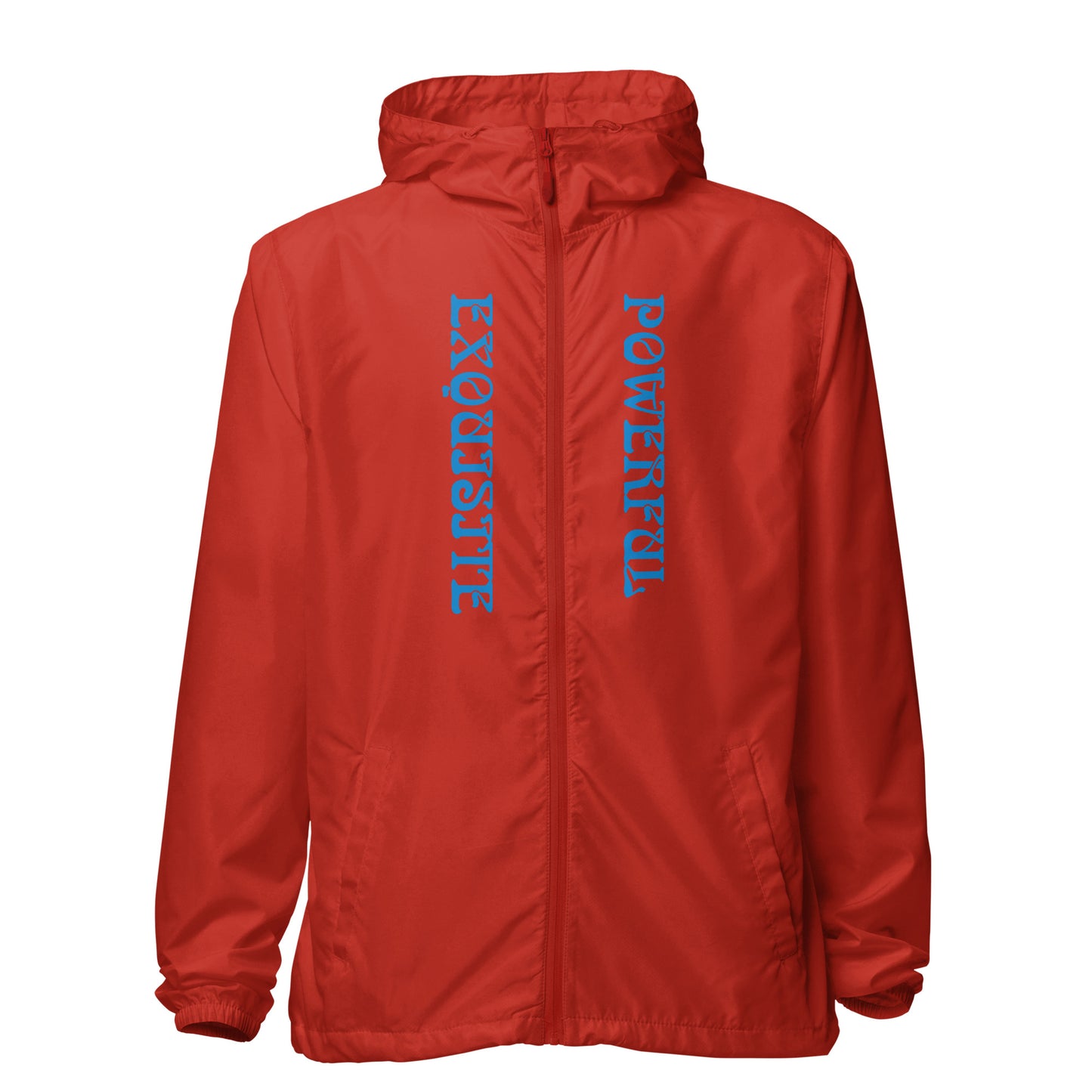 “EXQUISITE,POWERFUL”Unisex Lightweight Zip Up Windbreaker