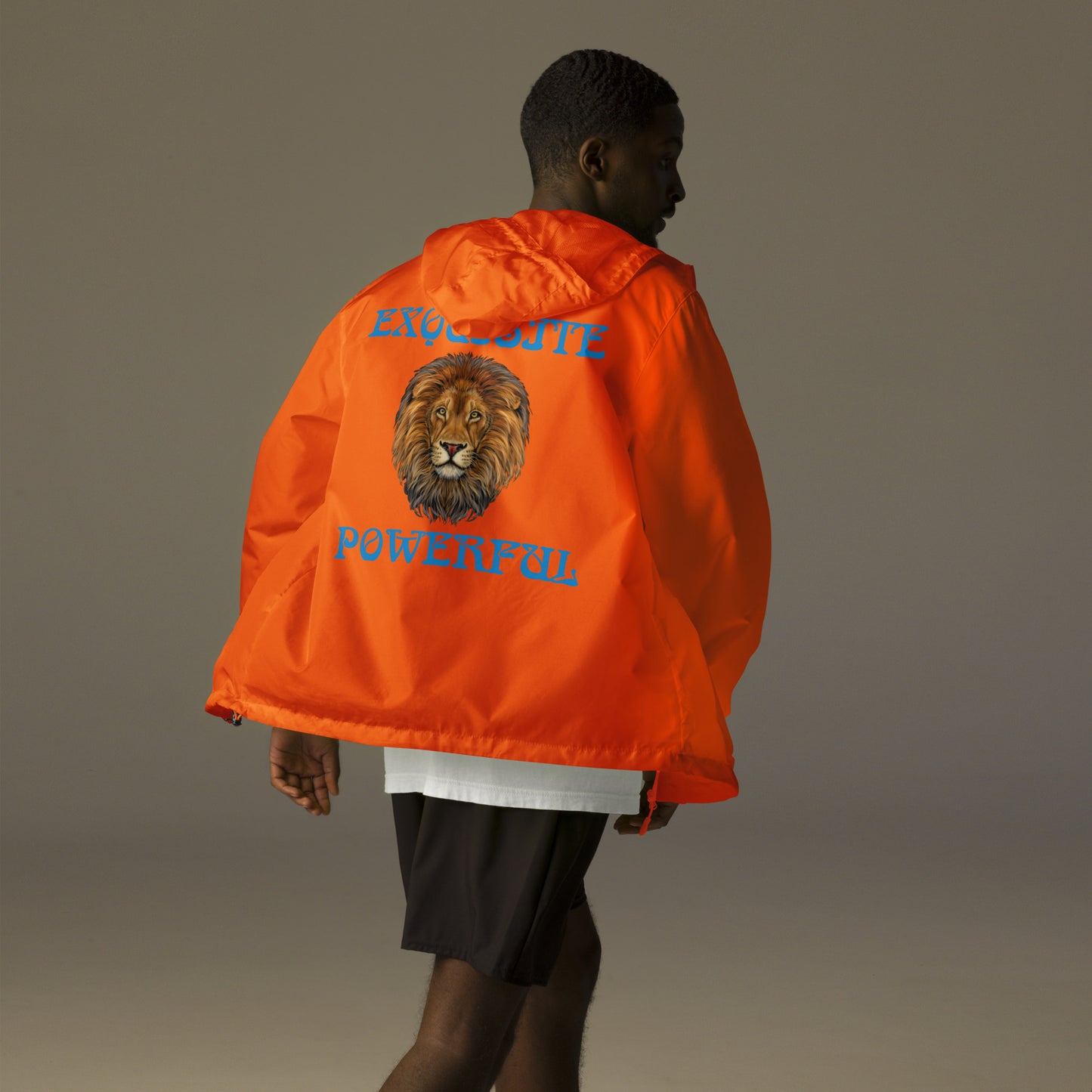 “EXQUISITE,POWERFUL”Unisex Lightweight Zip Up Windbreaker