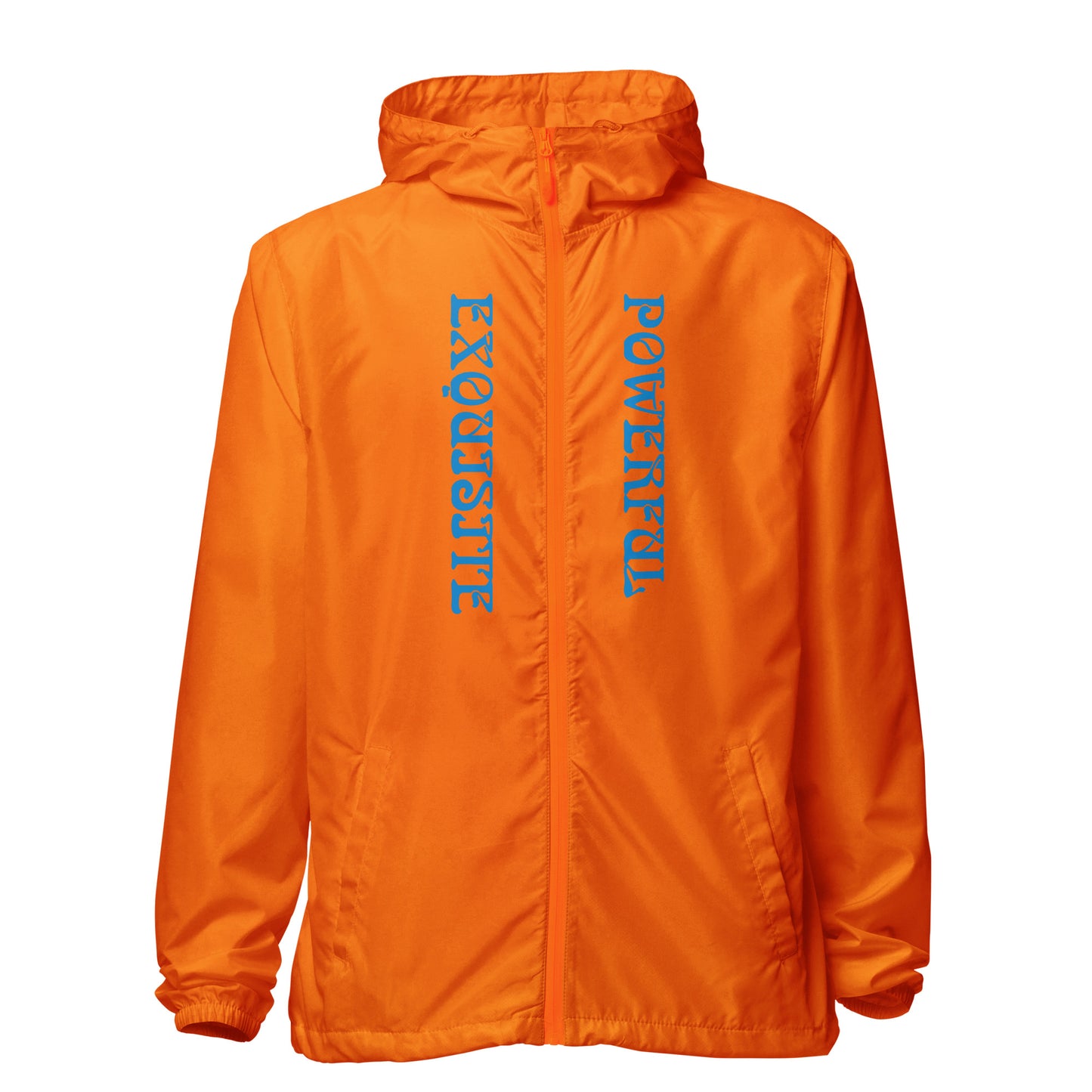 “EXQUISITE,POWERFUL”Unisex Lightweight Zip Up Windbreaker