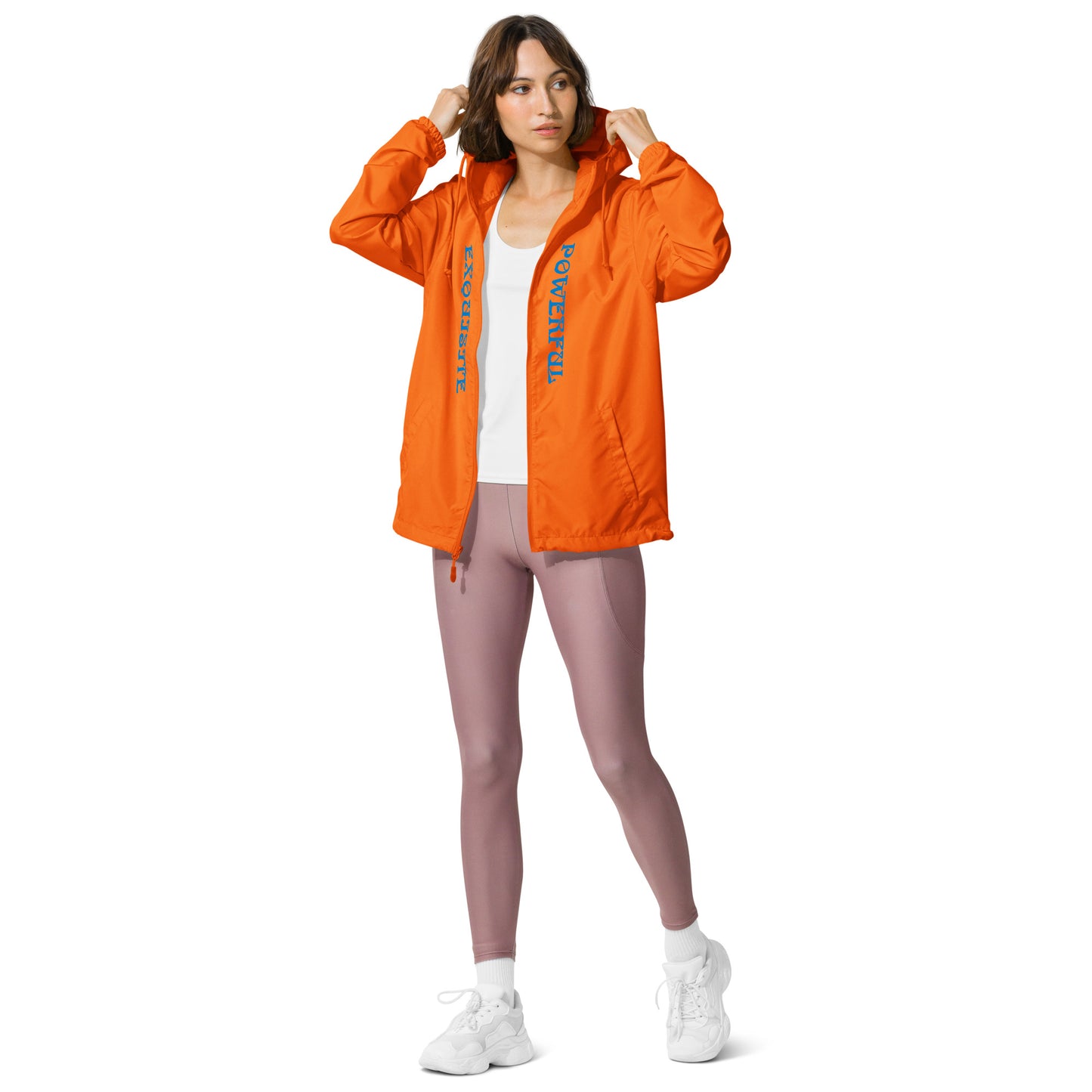 “EXQUISITE,POWERFUL”Unisex Lightweight Zip Up Windbreaker