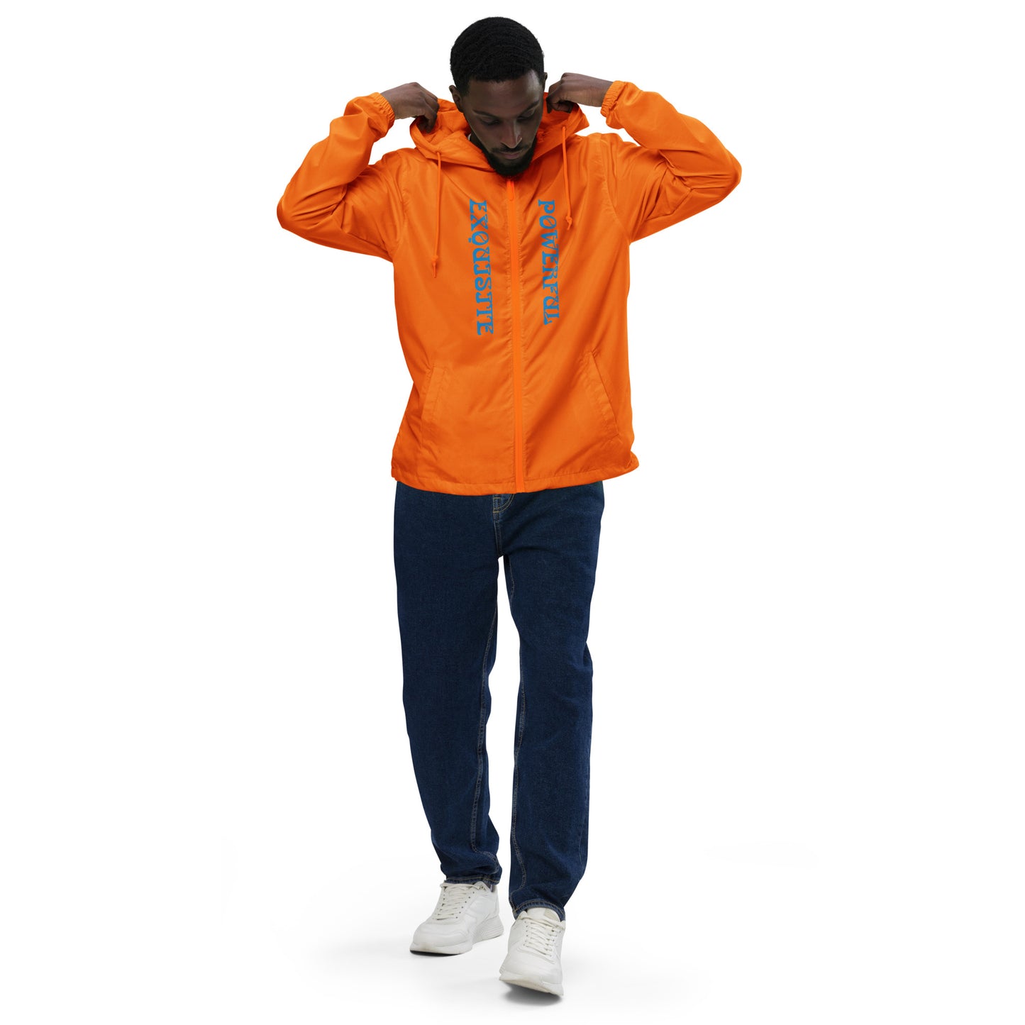 “EXQUISITE,POWERFUL”Unisex Lightweight Zip Up Windbreaker