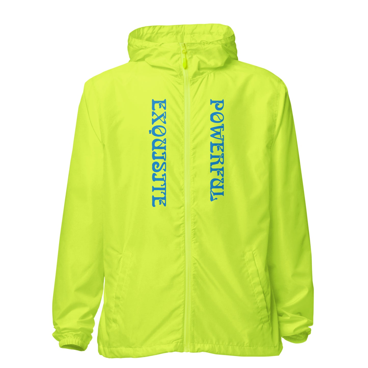 “EXQUISITE,POWERFUL”Unisex Lightweight Zip Up Windbreaker