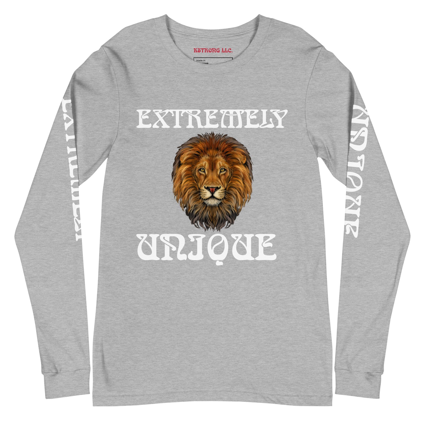“EXTREMELY UNIQUE”Unisex Long Sleeve Tee W/White Font