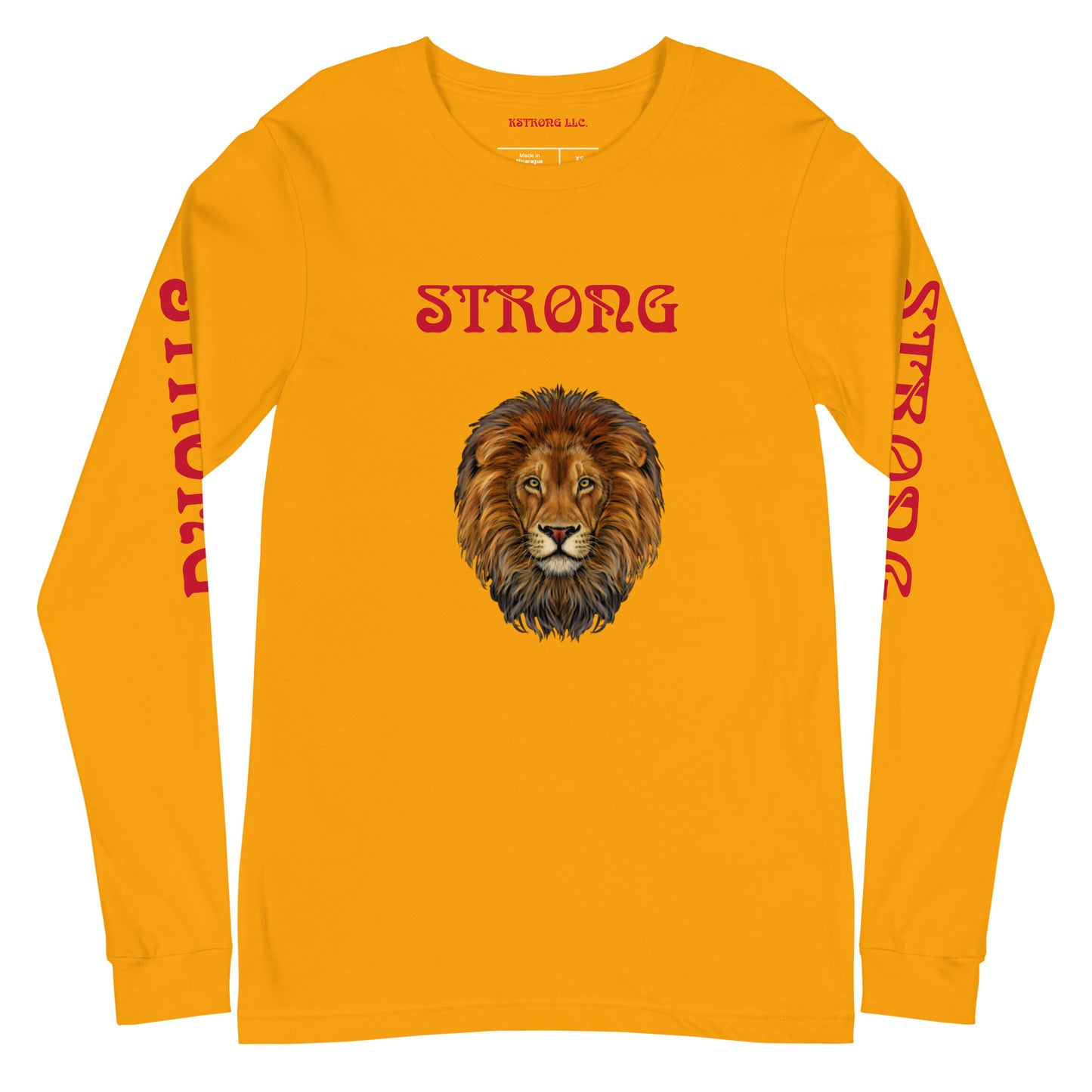 “STRONG”Unisex Long Sleeve Tee W/ Red Font