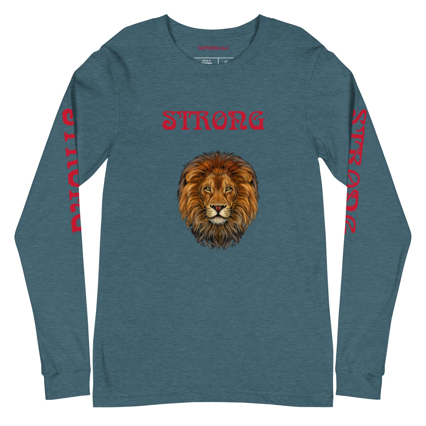 “STRONG”Unisex Long Sleeve Tee W/ Red Font