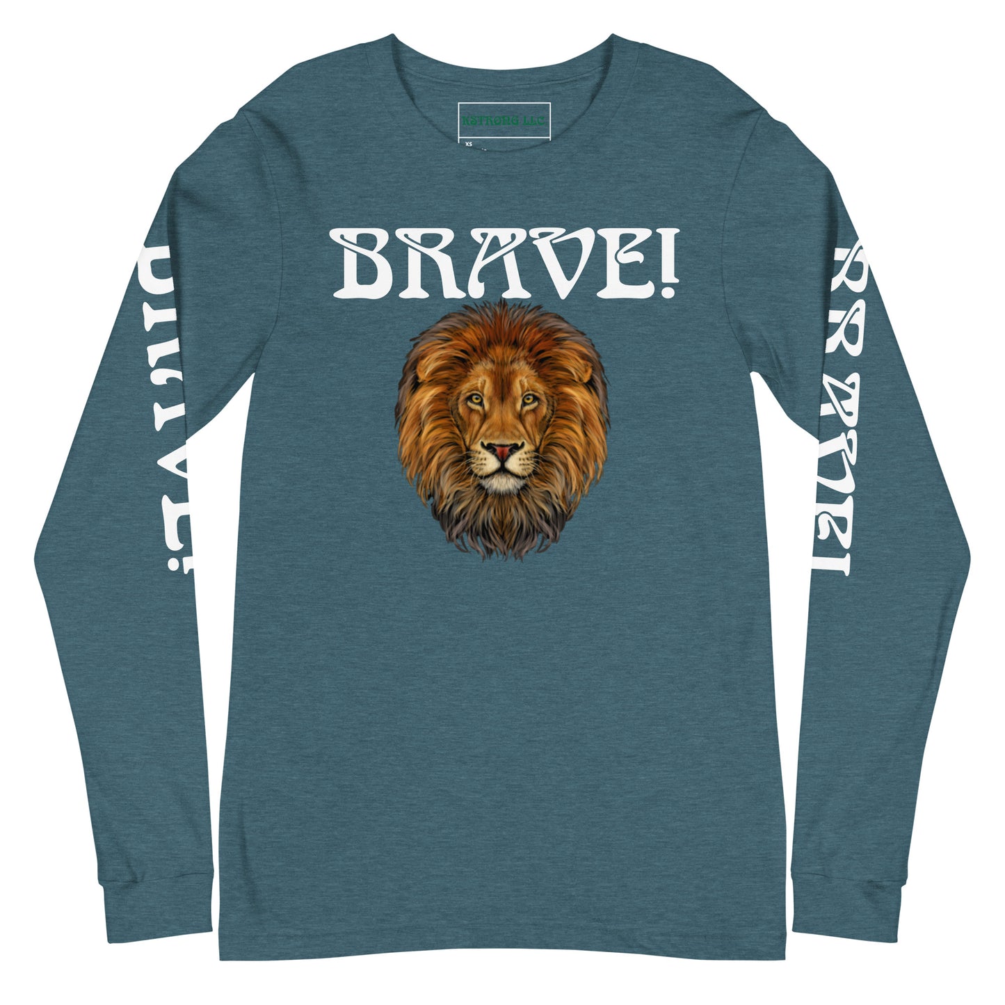 “BRAVE!”Unisex Long Sleeve Tee W/White Font