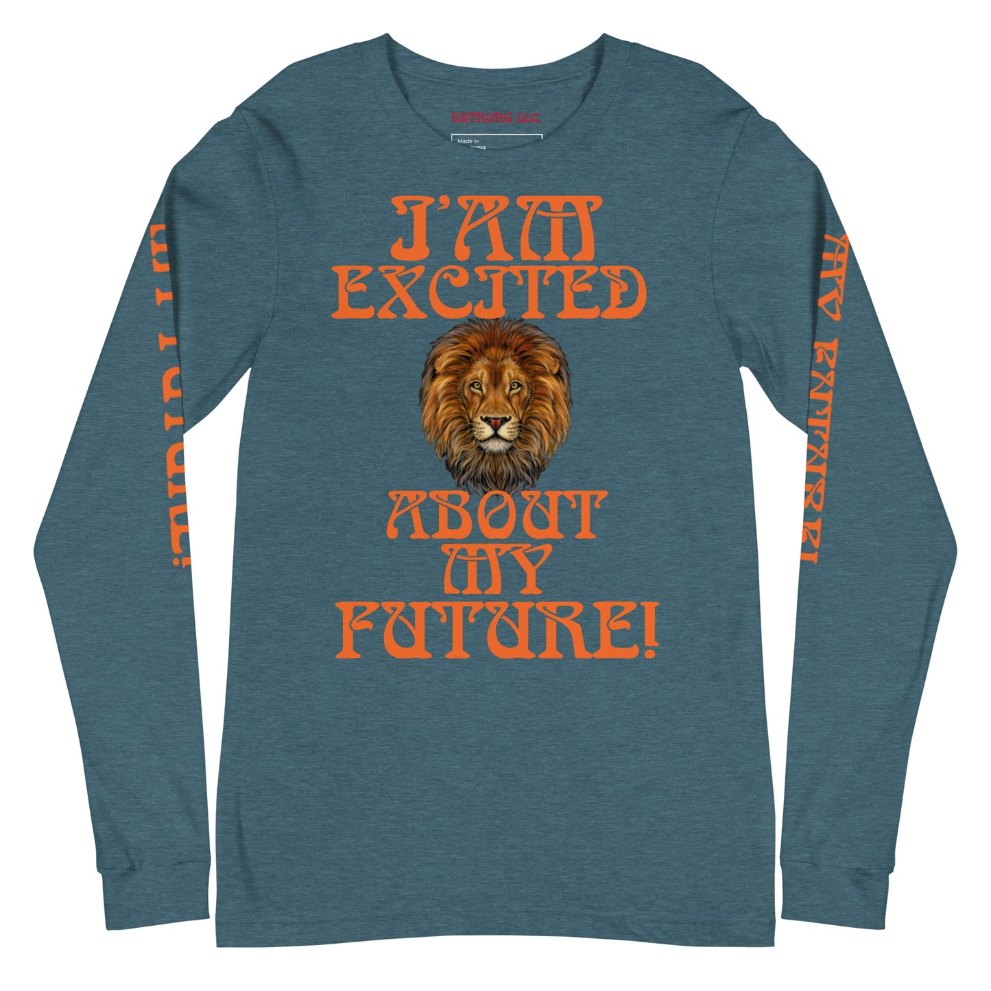 “IAM EXCITED ABOUT MY FUTURE!”Unisex Long Sleeve Tee W/Orange Font