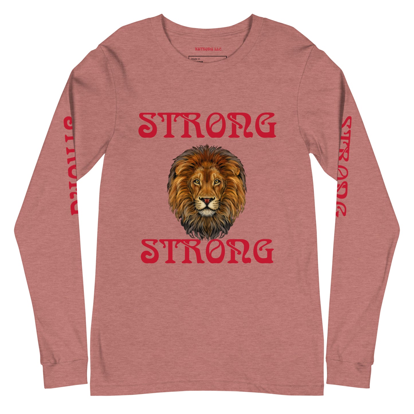 “STRONG DOUBLE VIEW”Unisex Long Sleeve Tee W/Red Font