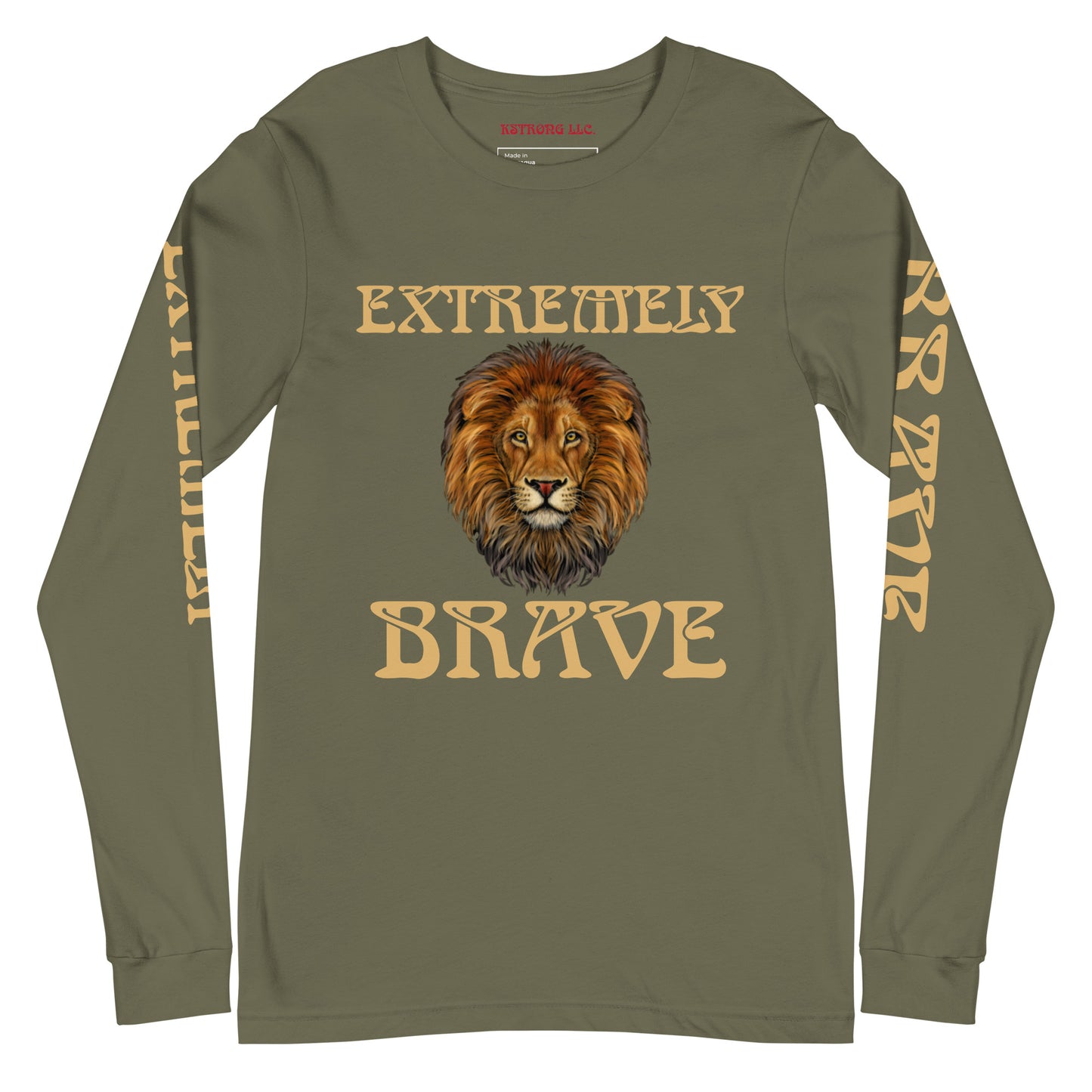 “EXTREMELY BRAVE”Unisex Long Sleeve Tee W/Fawn Font