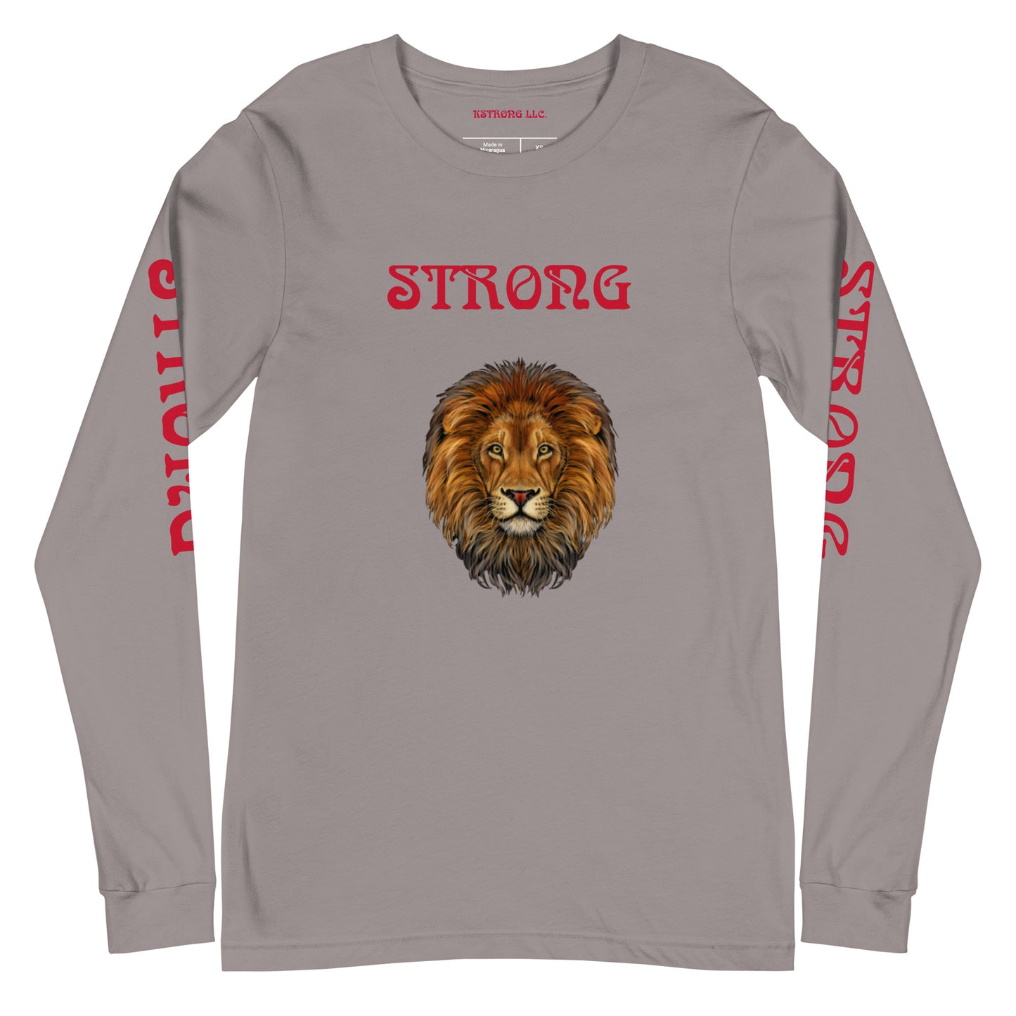 “STRONG”Unisex Long Sleeve Tee W/ Red Font