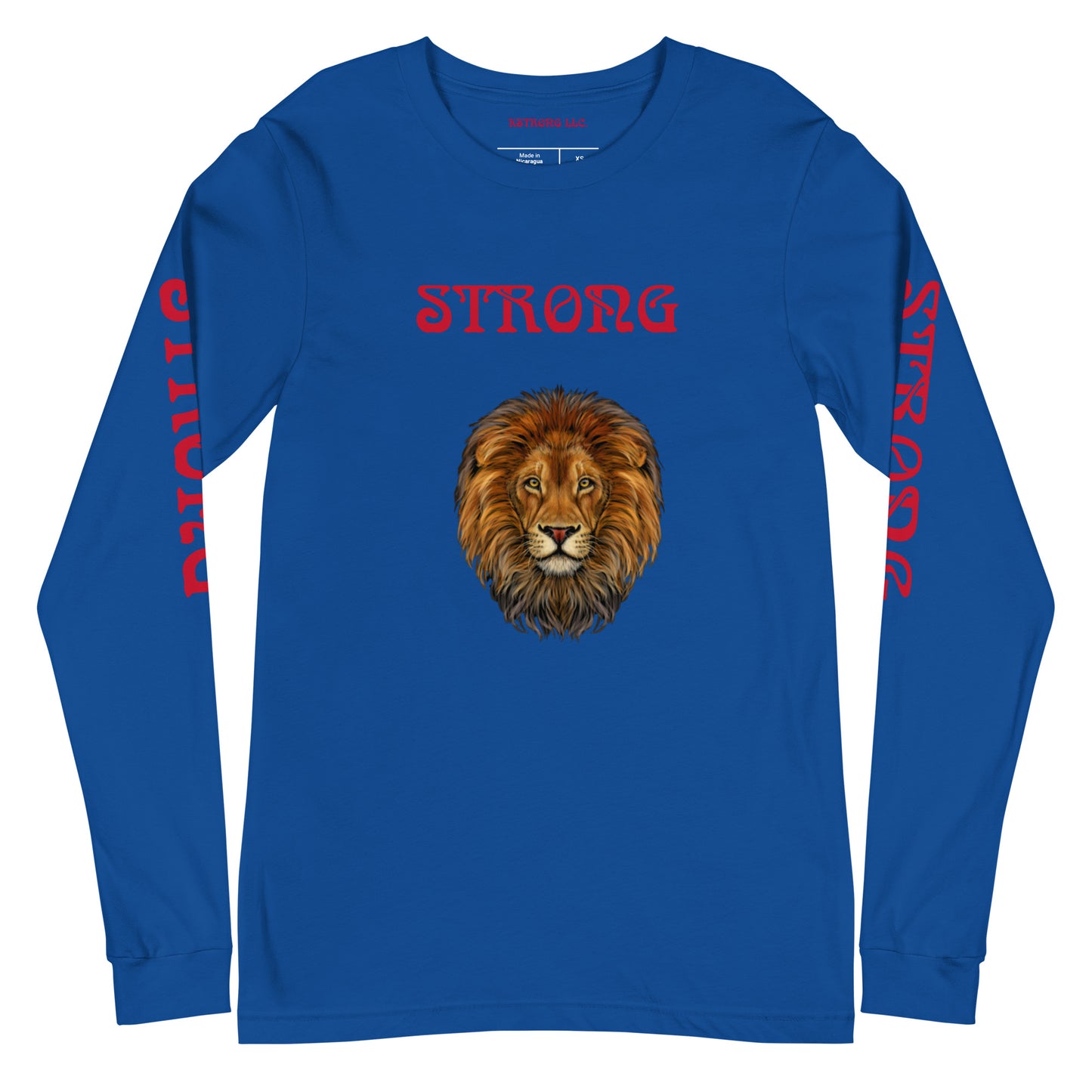 “STRONG”Unisex Long Sleeve Tee W/ Red Font