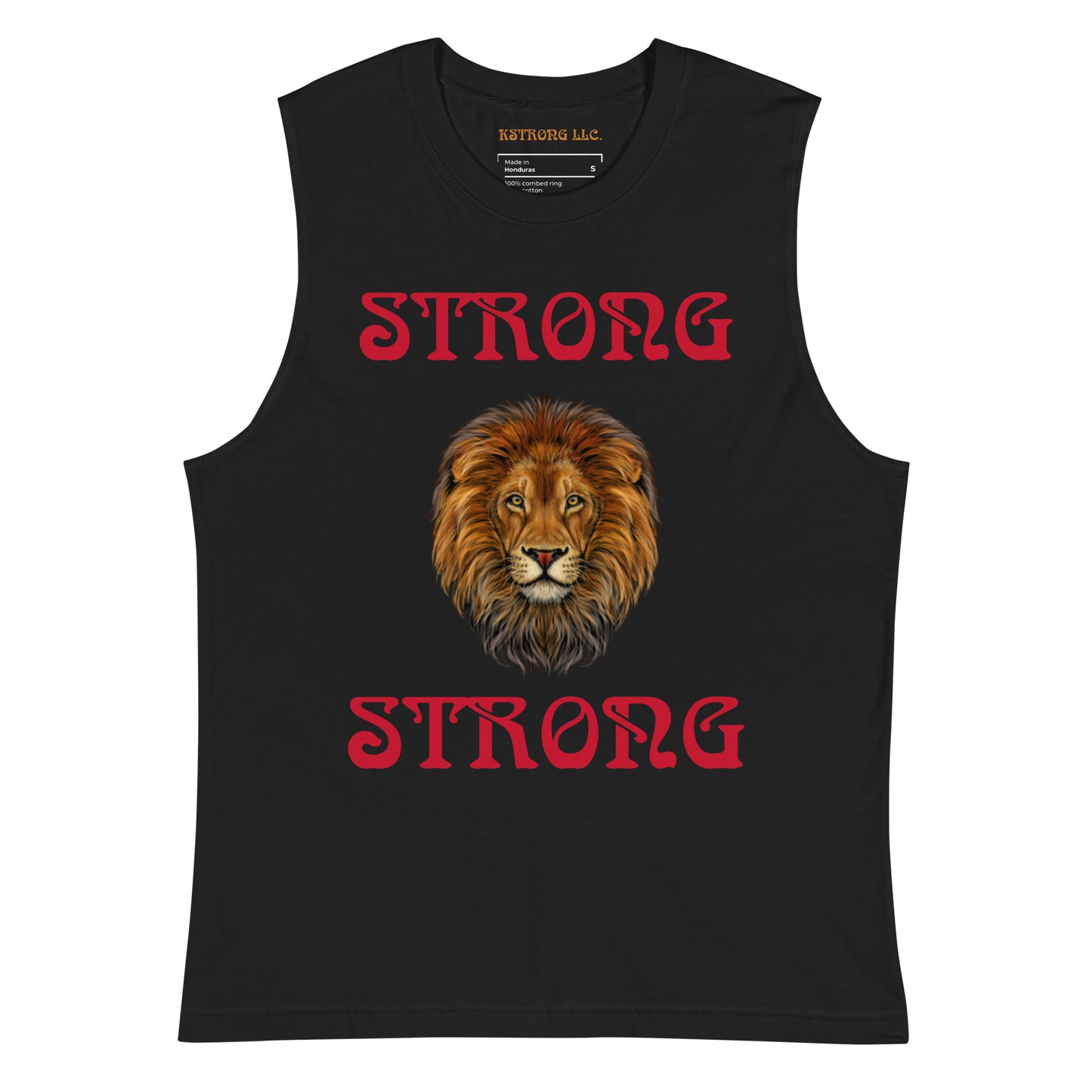 “STRONG”Men’s Muscle Shirt W/Red Font