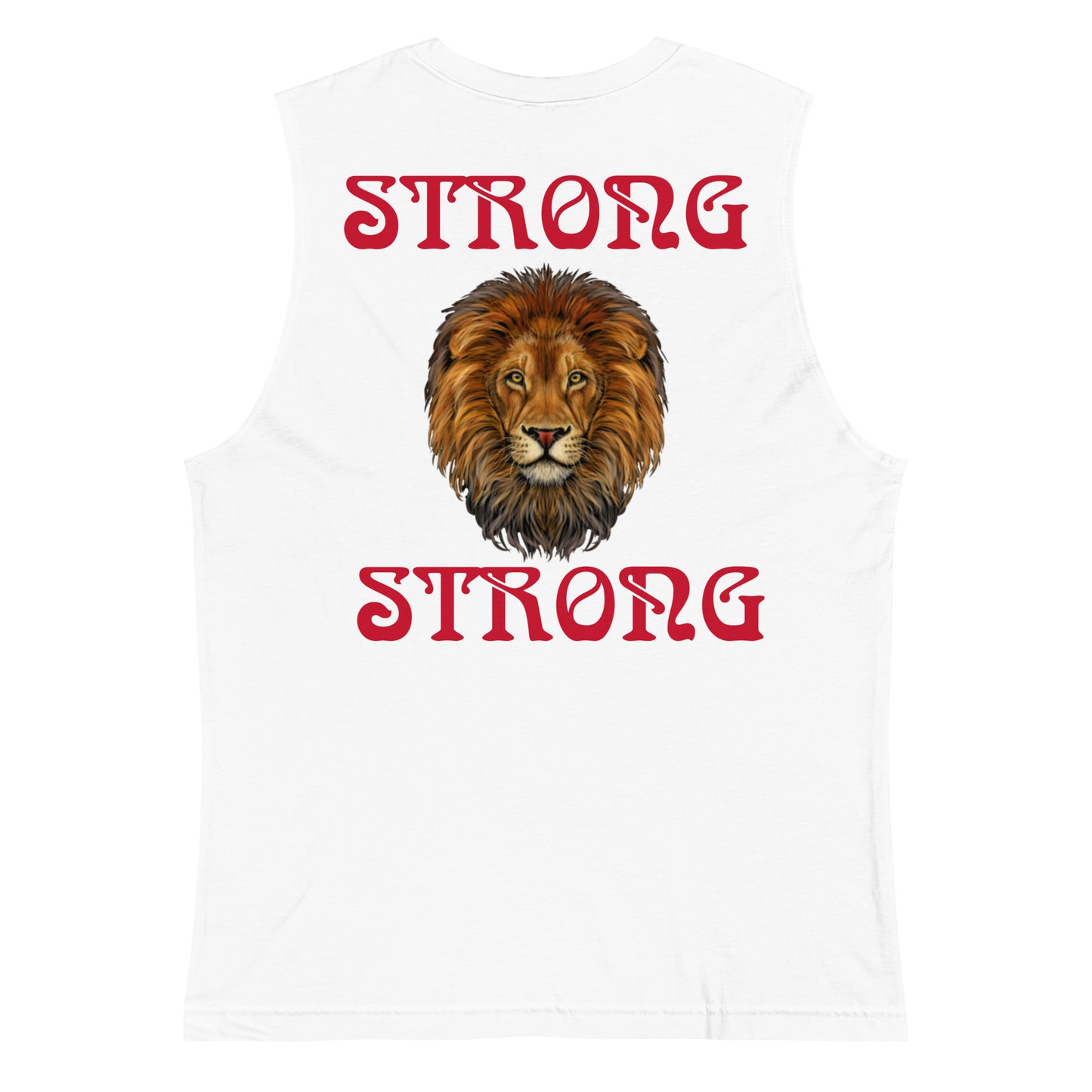 “STRONG”Men’s Muscle Shirt W/Red Font