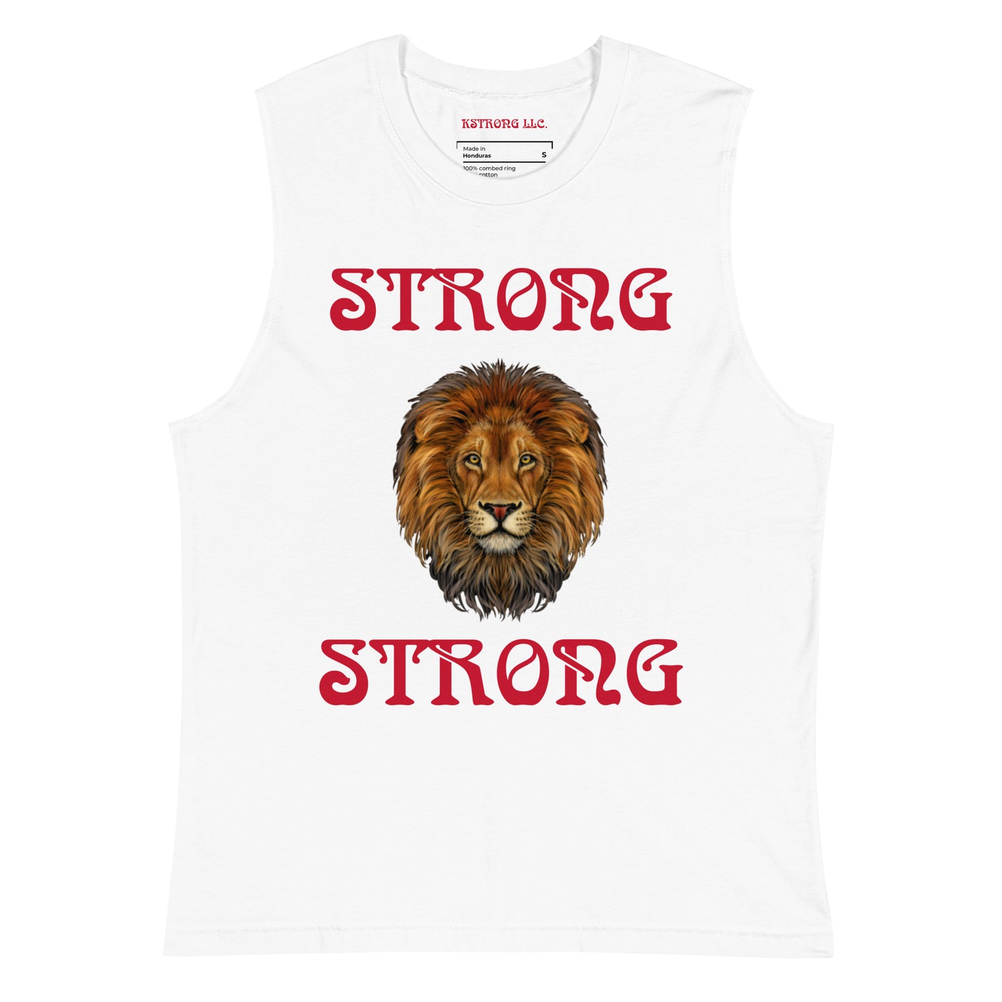 “STRONG”Men’s Muscle Shirt W/Red Font