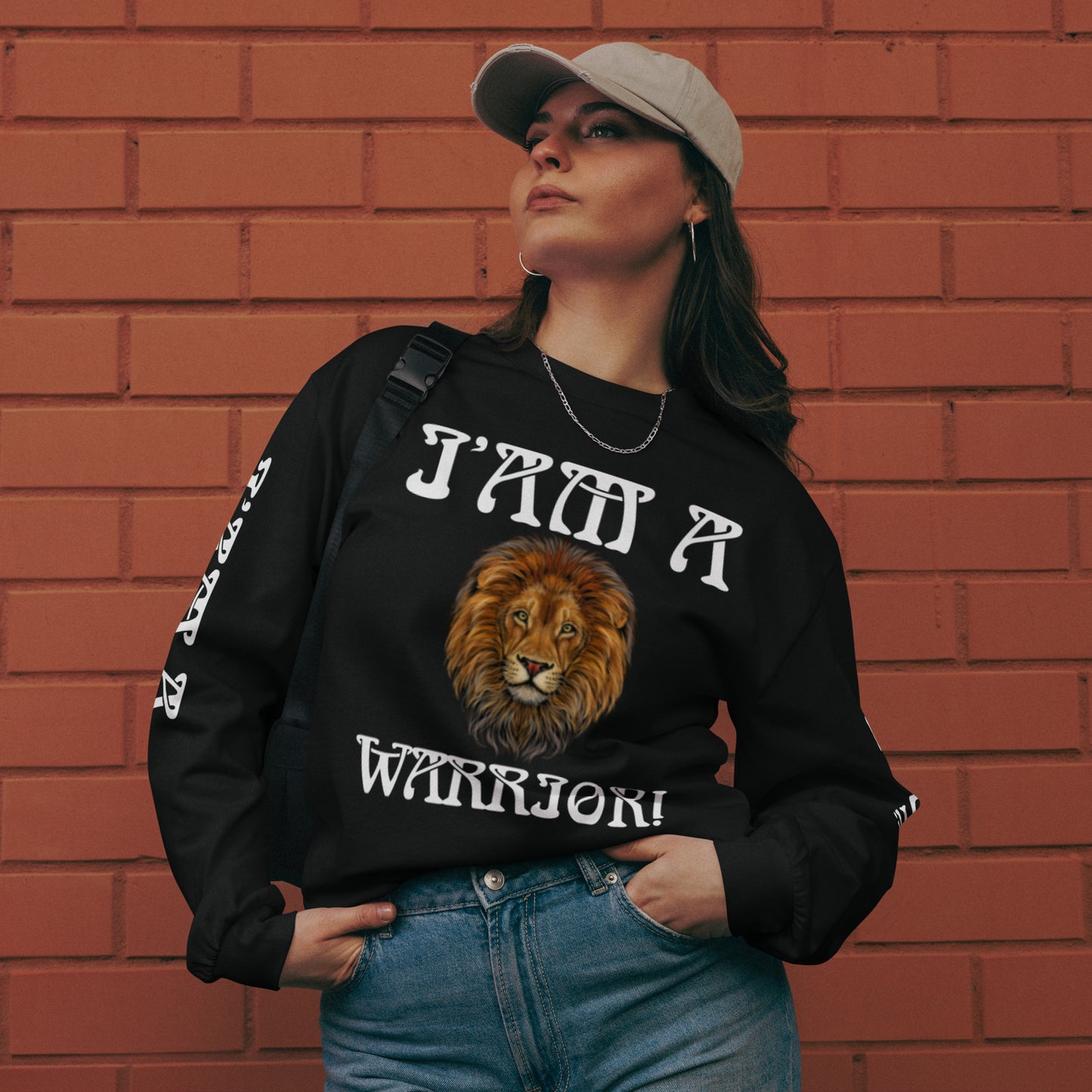 “I’AM A WARRIOR!” Premium Heavyweight Long Sleeve Shirt W/White Font