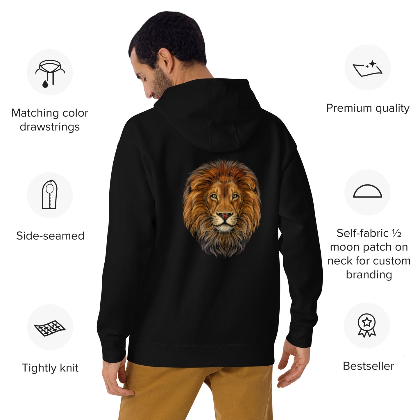 “BRAVE!"Unisex Hoodie W/Triple Yellow Font