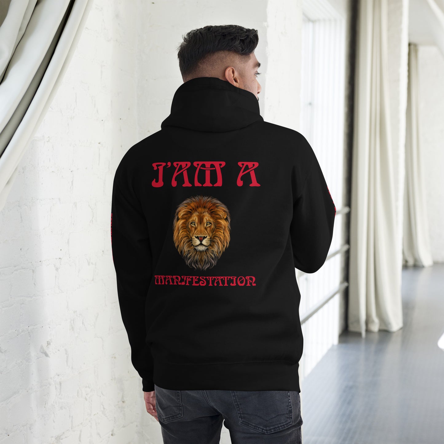 “I’AM A MANIFESTATION!Unisex Hoodie W/Red Font