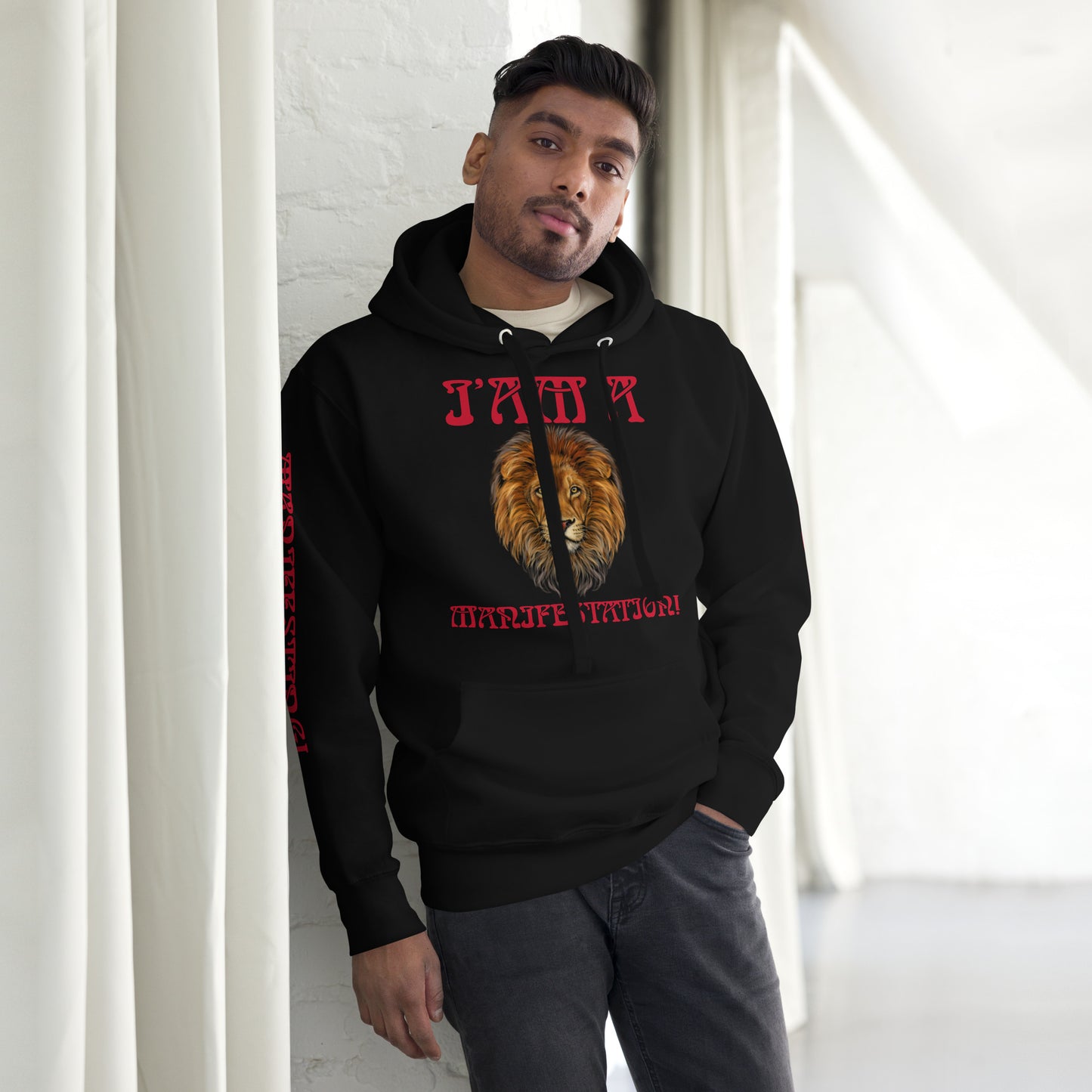 “I’AM A MANIFESTATION!Unisex Hoodie W/Red Font