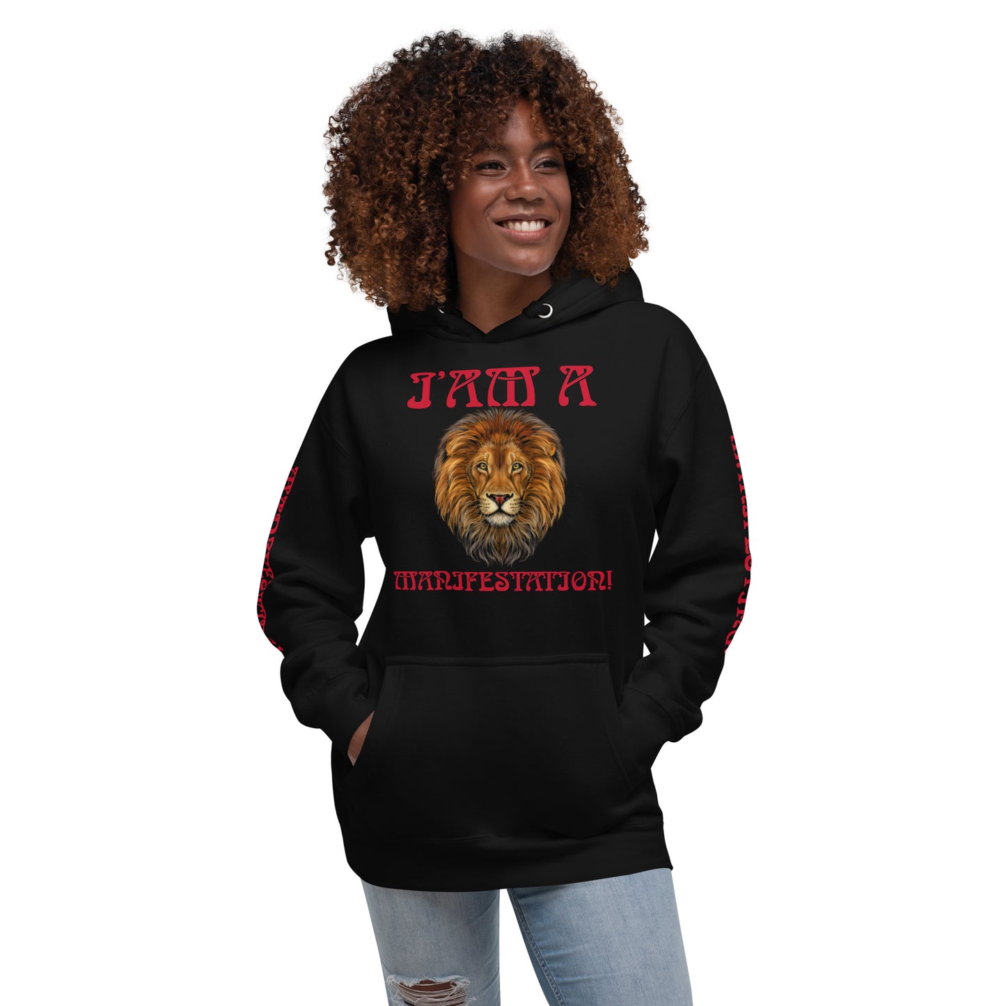 “I’AM A MANIFESTATION!Unisex Hoodie W/Red Font