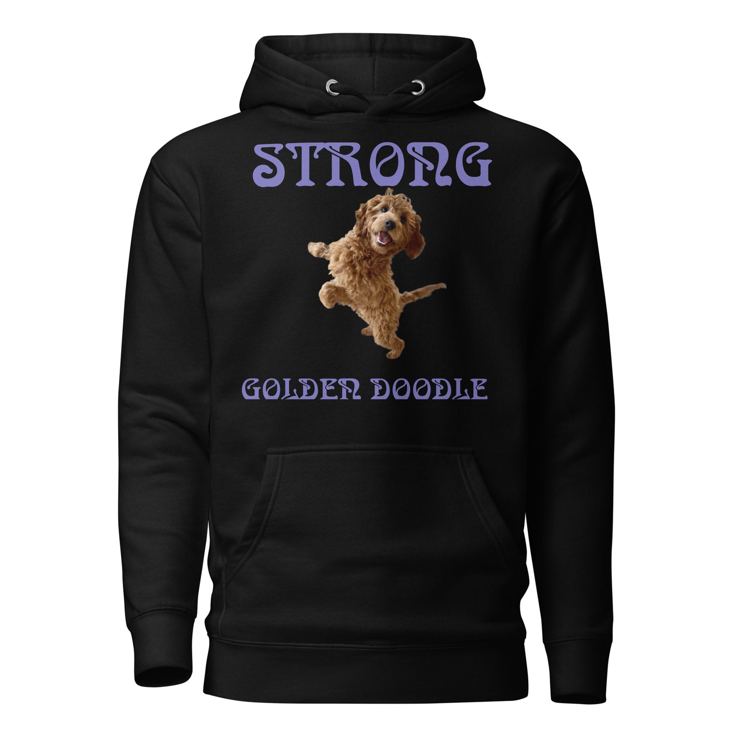“STRONG GOLDEN DOODLE”Unisex Hoodie W/Purple Font