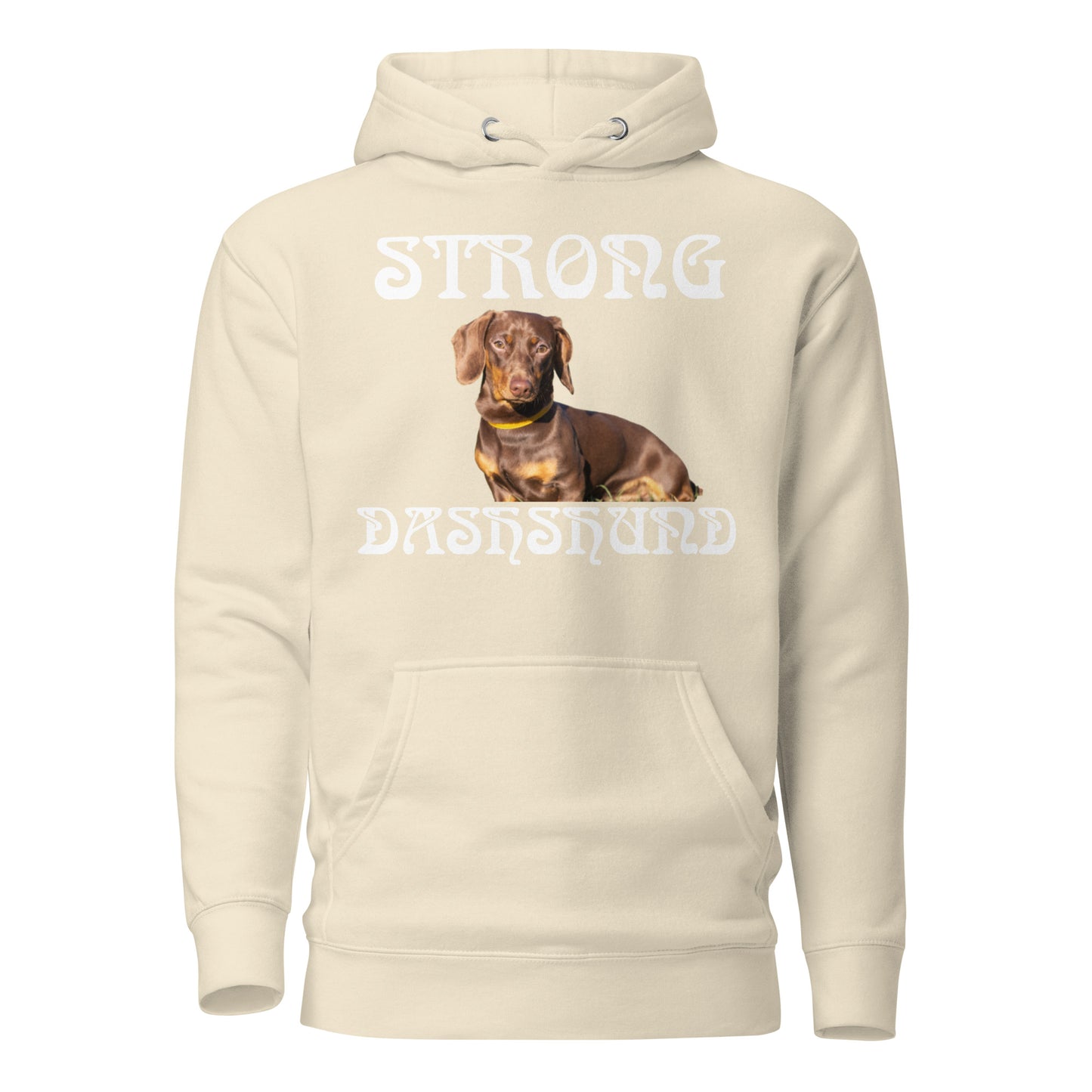“STRONG DASHSHUND”Unisex Hoodie W/White Font