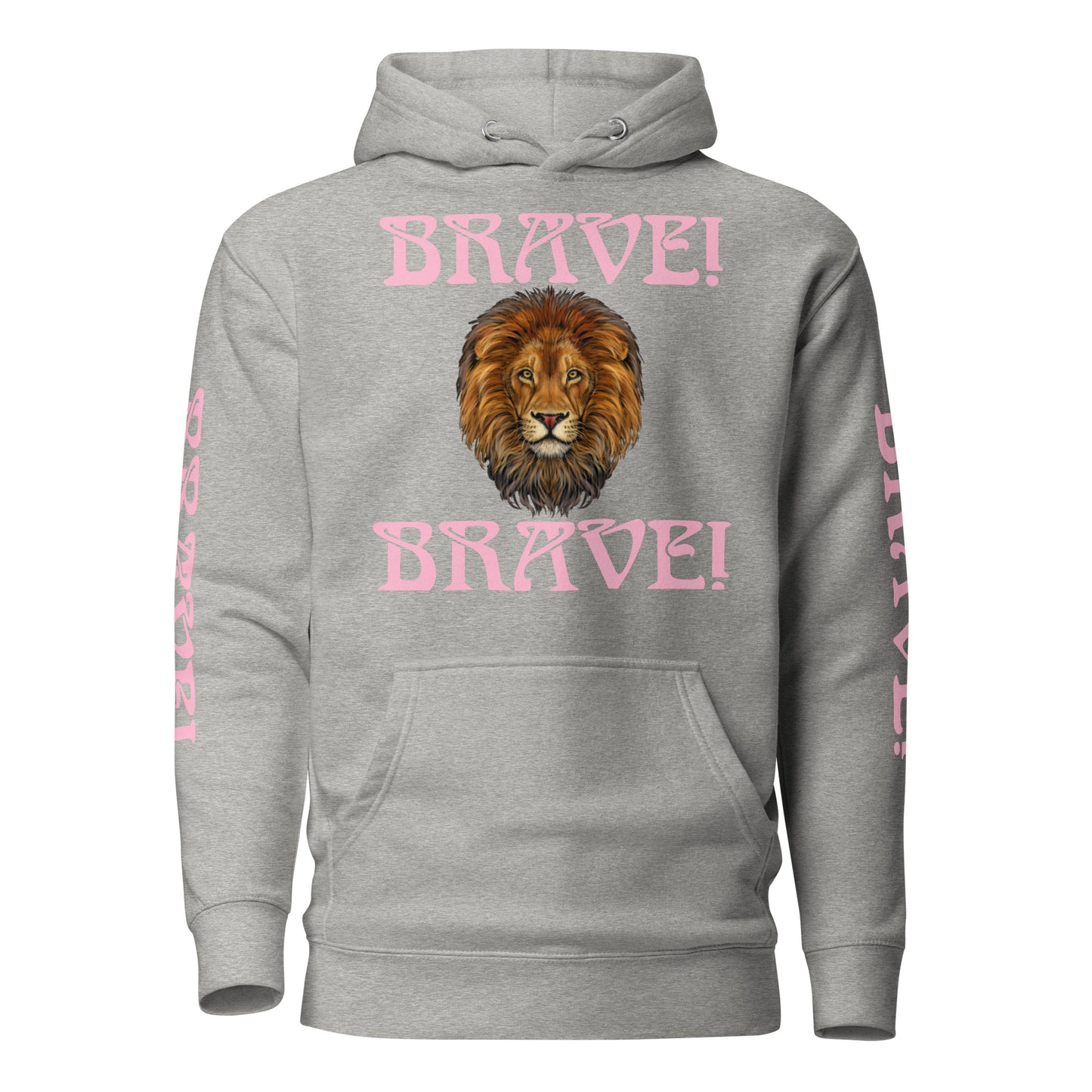 “BRAVE”Unisex Hoodie W/Double Cotton Candy Font
