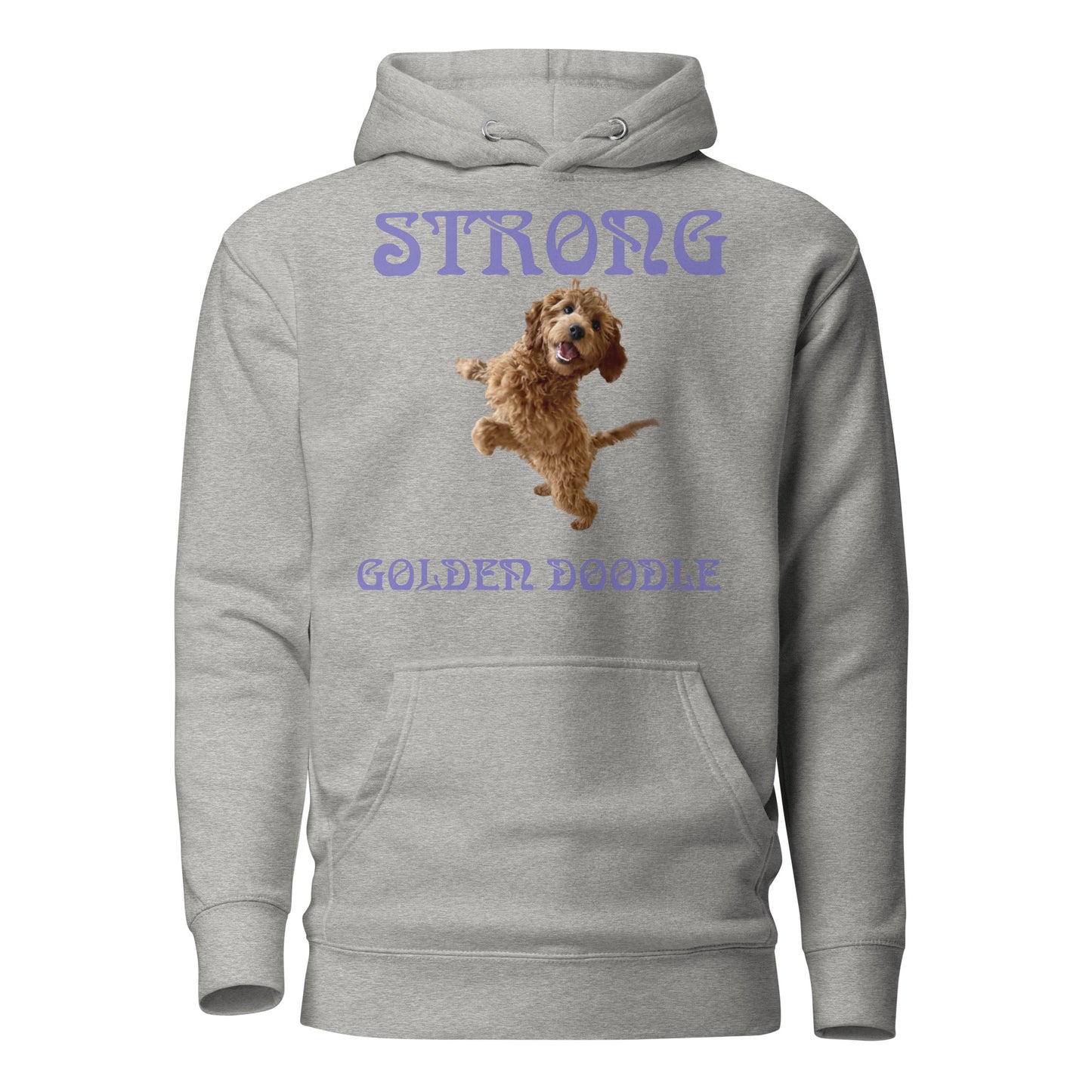 “STRONG GOLDEN DOODLE”Unisex Hoodie W/Purple Font