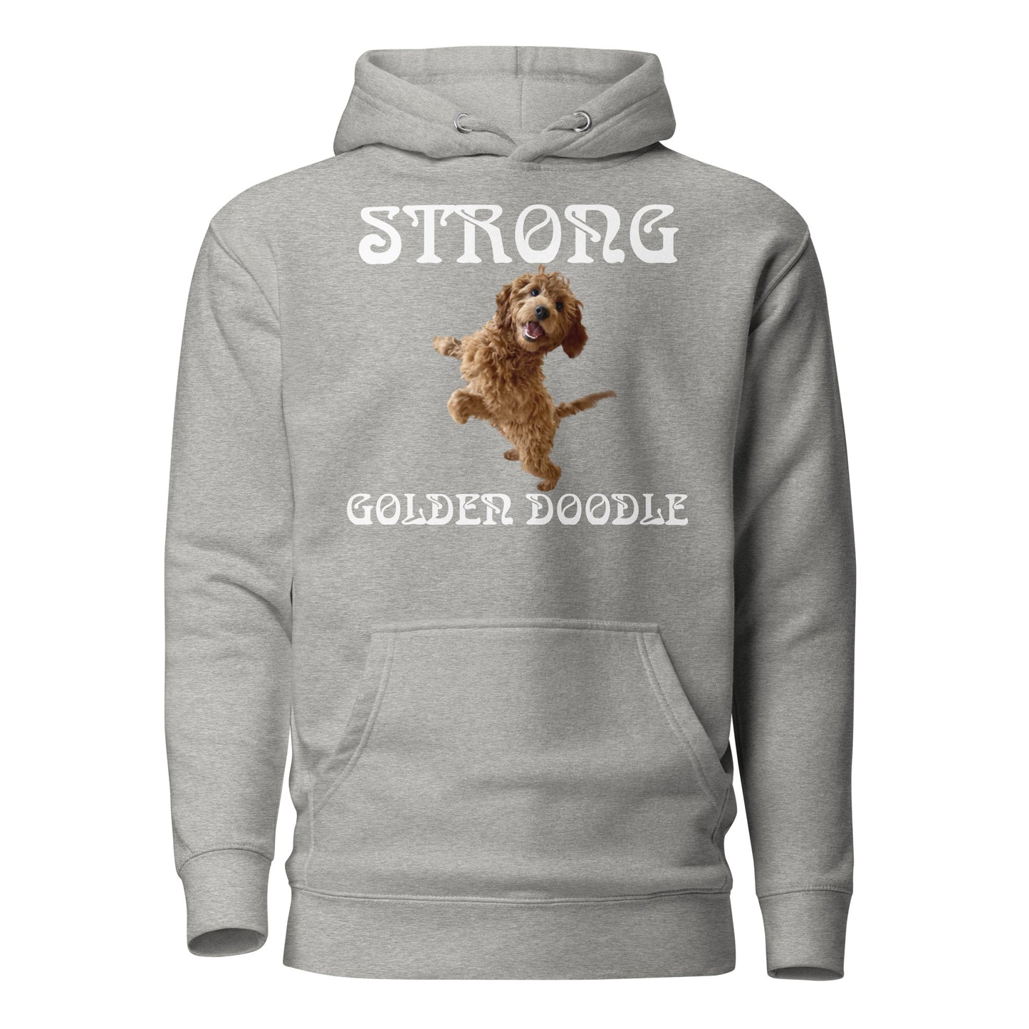 “STRONG GOLDEN DOODLE”Unisex Hoodie W/White Font