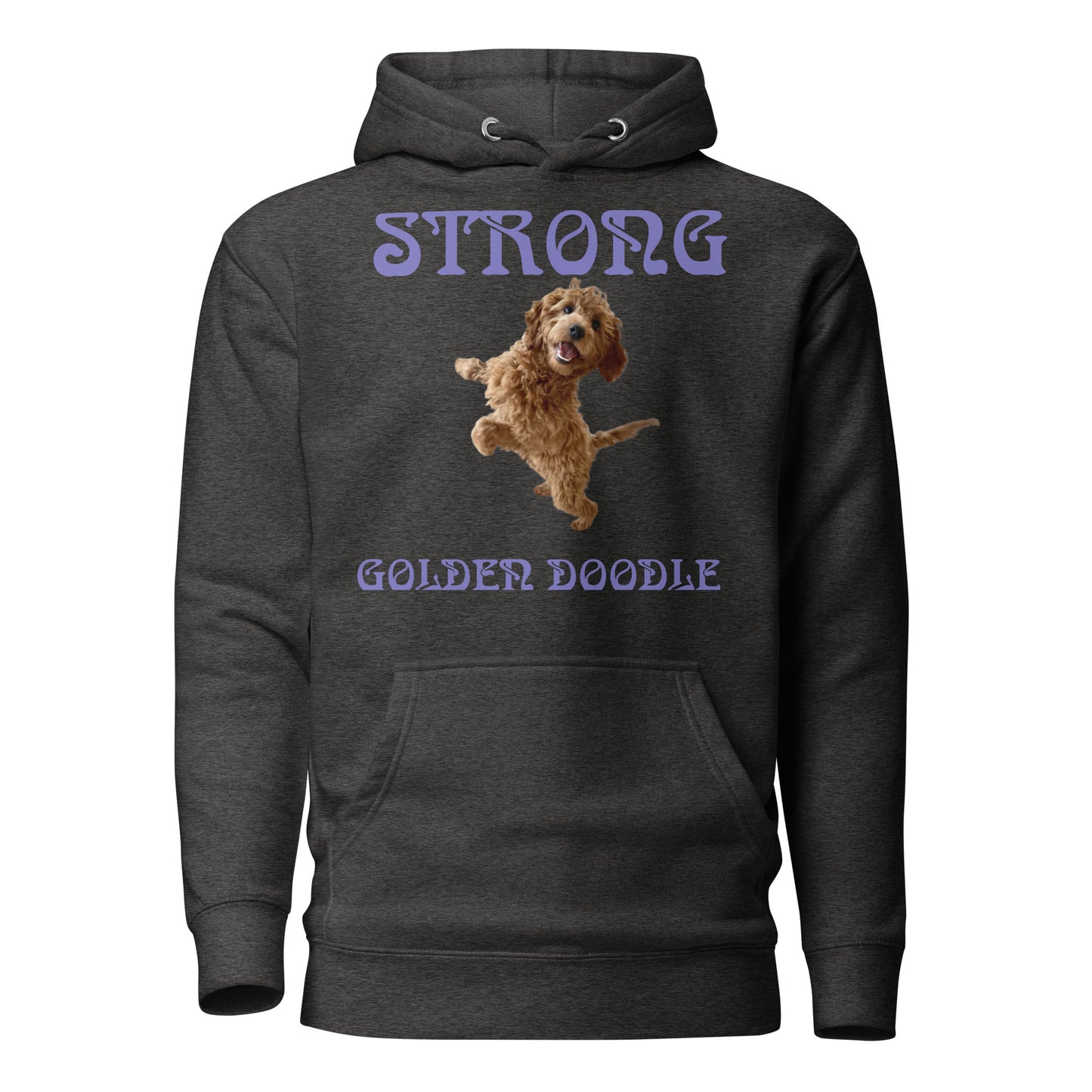 “STRONG GOLDEN DOODLE”Unisex Hoodie W/Purple Font