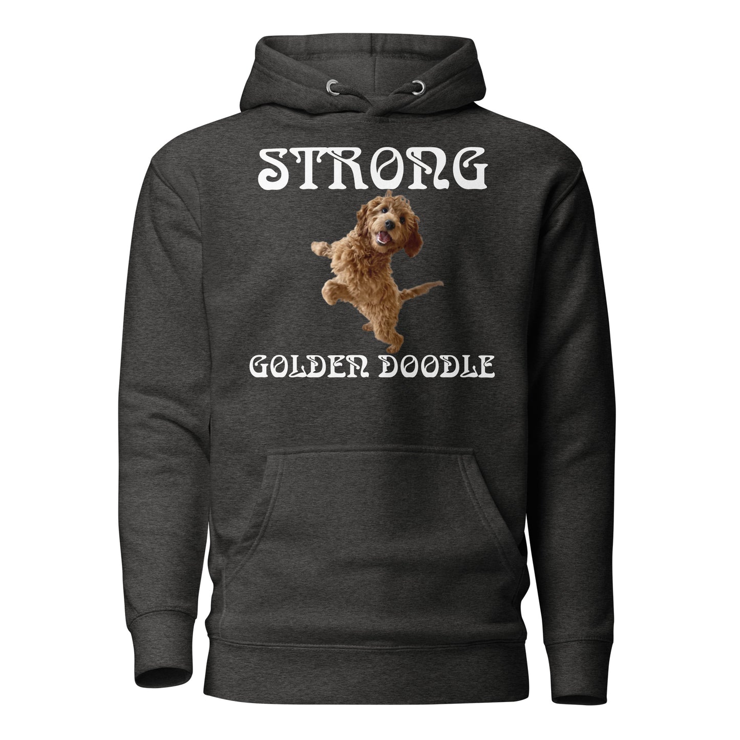 “STRONG GOLDEN DOODLE”Unisex Hoodie W/White Font