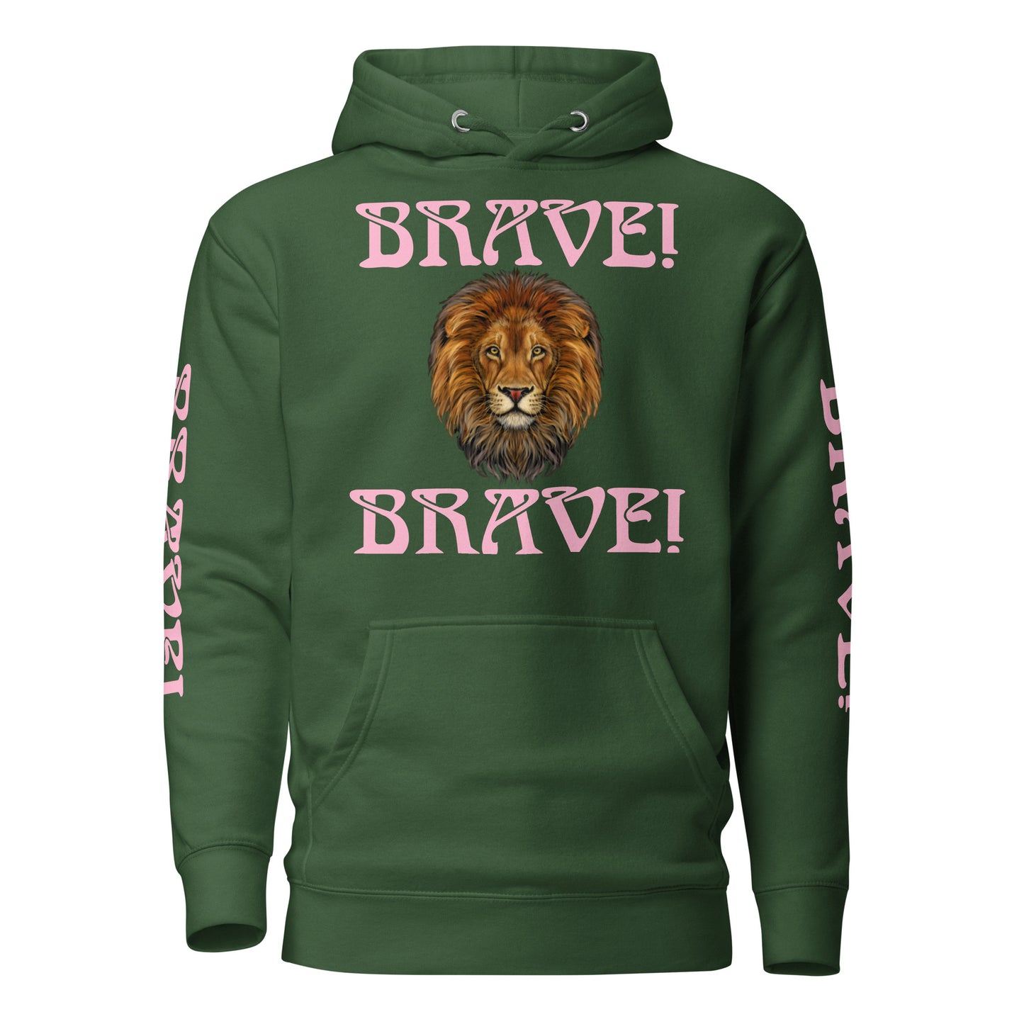 “BRAVE”Unisex Hoodie W/Double Cotton Candy Font