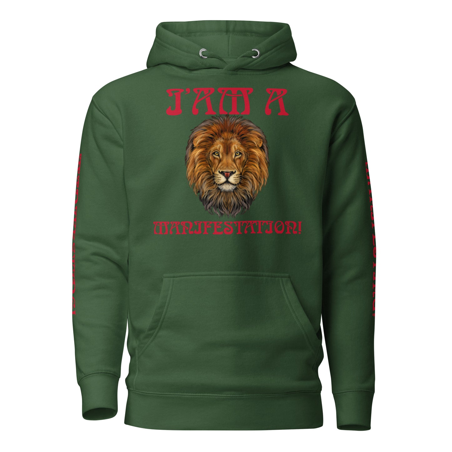 “I’AM A MANIFESTATION!Unisex Hoodie W/Red Font