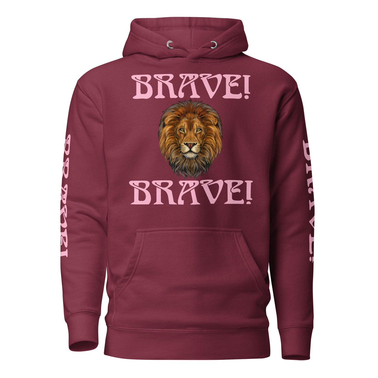 “BRAVE”Unisex Hoodie W/Double Cotton Candy Font