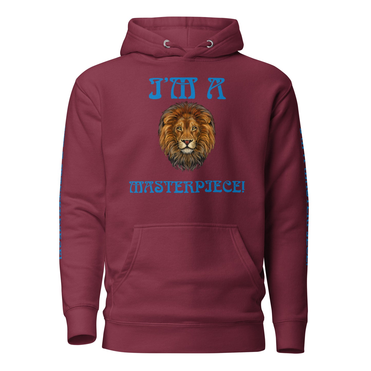 “I”AM A MASTERPIECE!"Unisex Hoodie W/SkyBlue Font