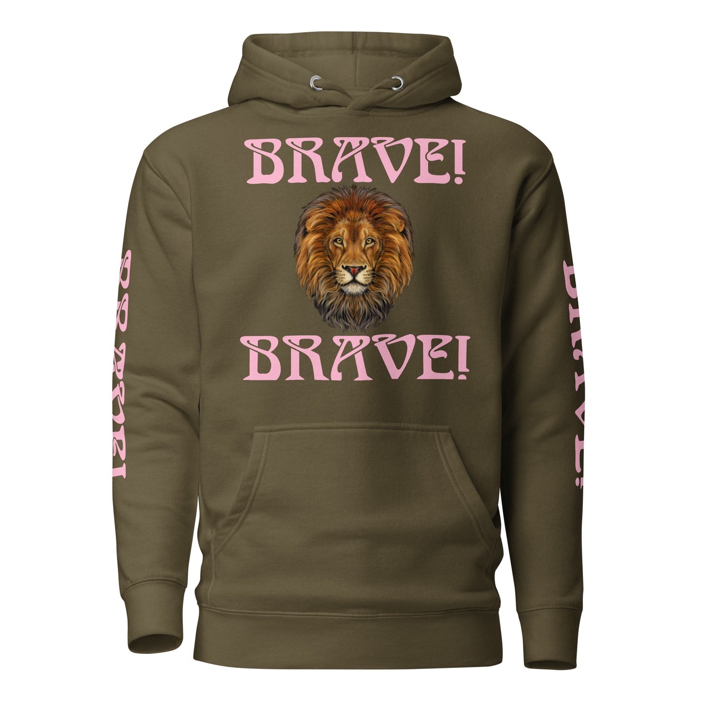 “BRAVE”Unisex Hoodie W/Double Cotton Candy Font