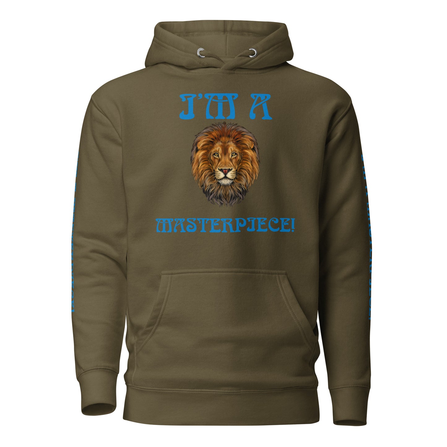 “I”AM A MASTERPIECE!"Unisex Hoodie W/SkyBlue Font