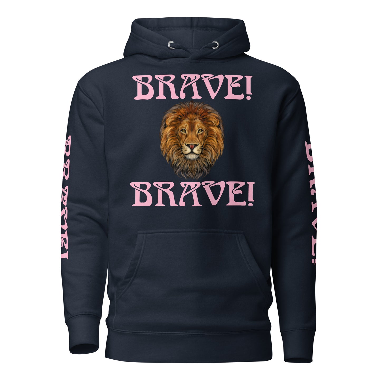 “BRAVE”Unisex Hoodie W/Double Cotton Candy Font