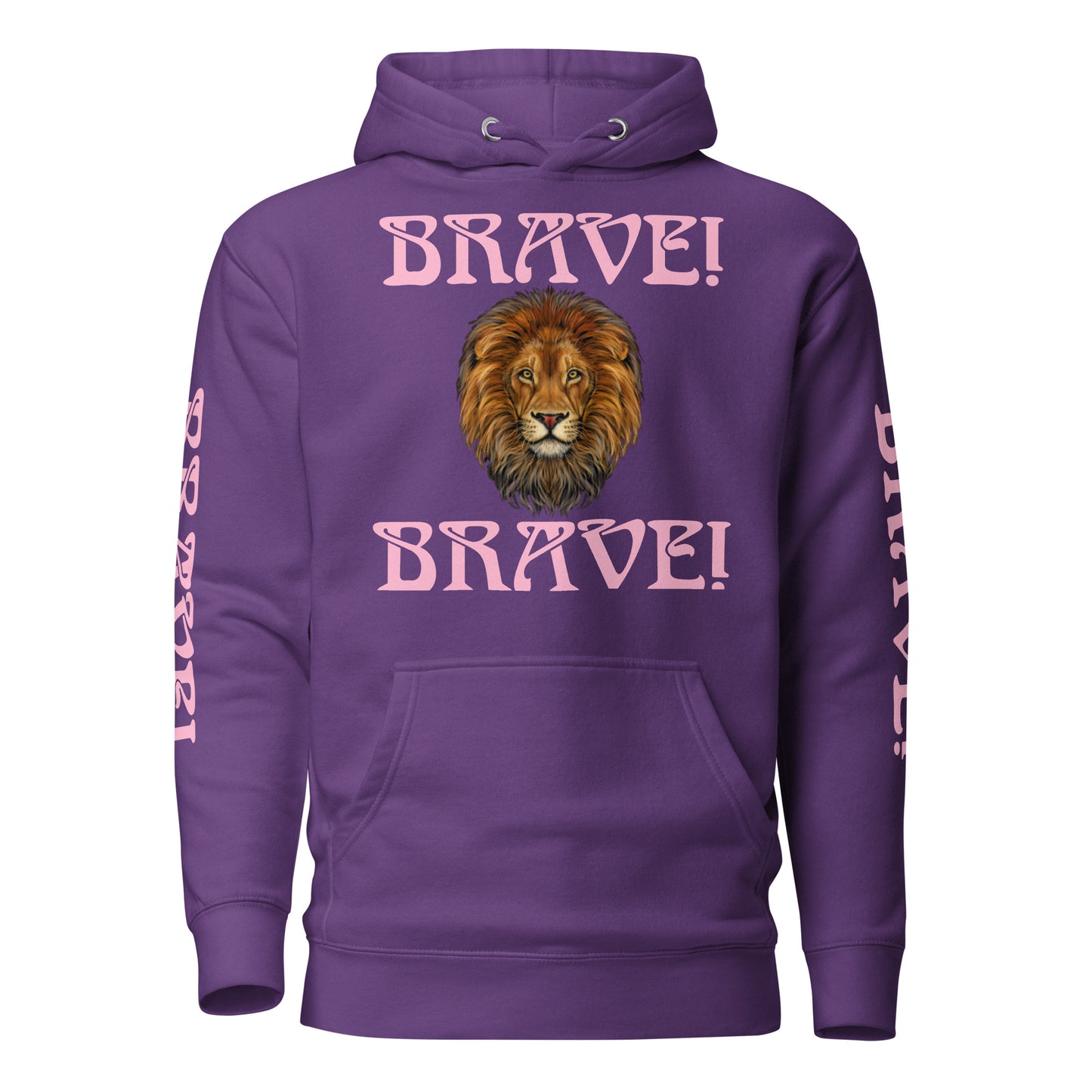 “BRAVE”Unisex Hoodie W/Double Cotton Candy Font