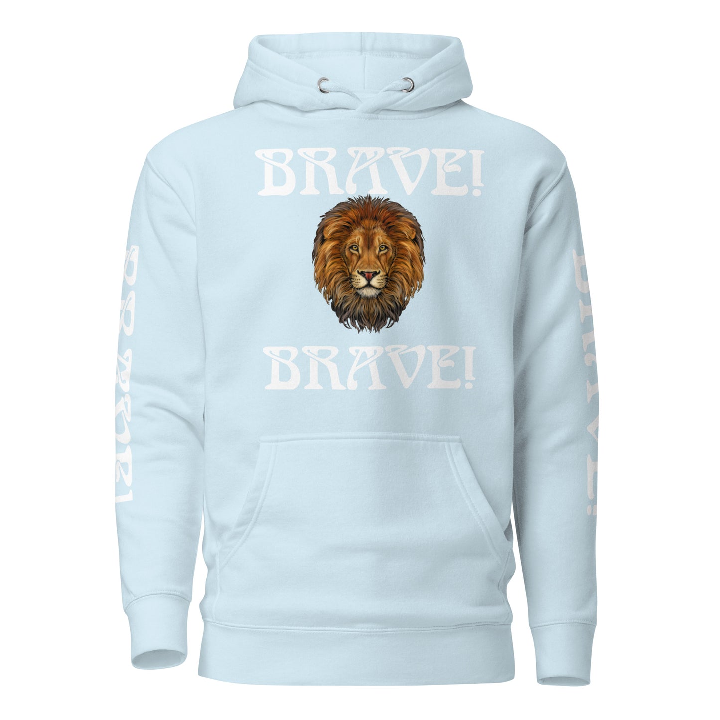 “BRAVE”Unisex Hoodie W/Double White Font