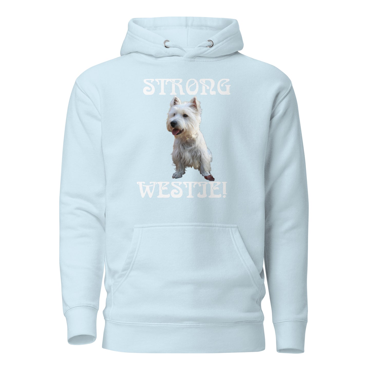 “STRONG WESTIE”Unisex Hoodie W/White Font